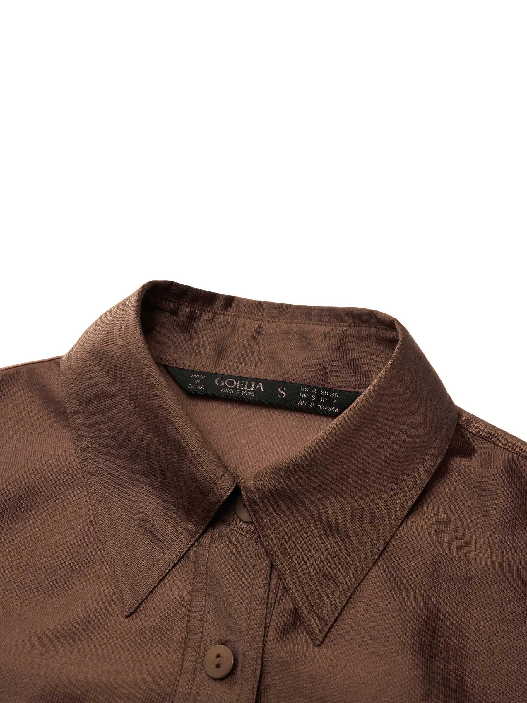 Tencel Blend Women Sheer Cropped Jacket sold by Goelia product image thumbnail 3