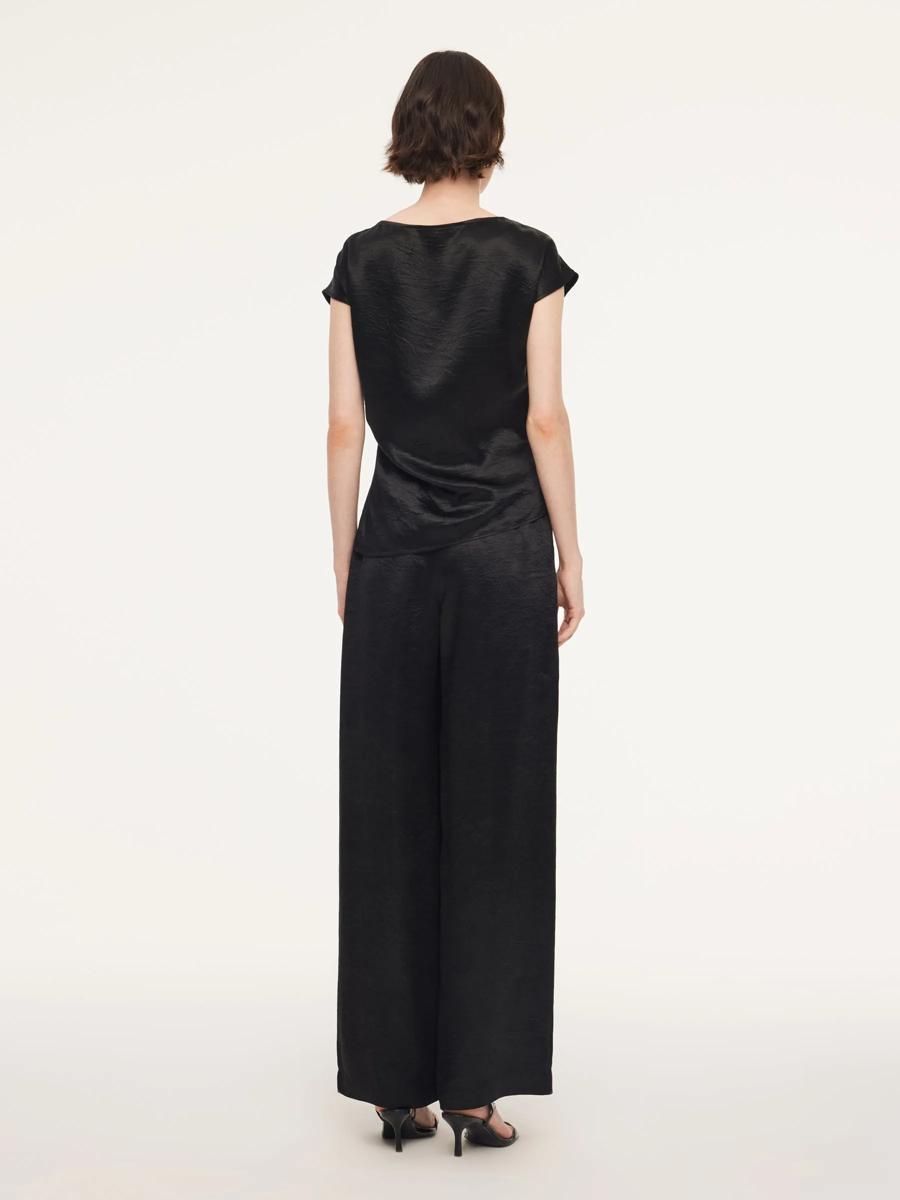 100% Acetate Ruched Side Top And Pants Two-Piece Set sold by Goelia product image thumbnail 3