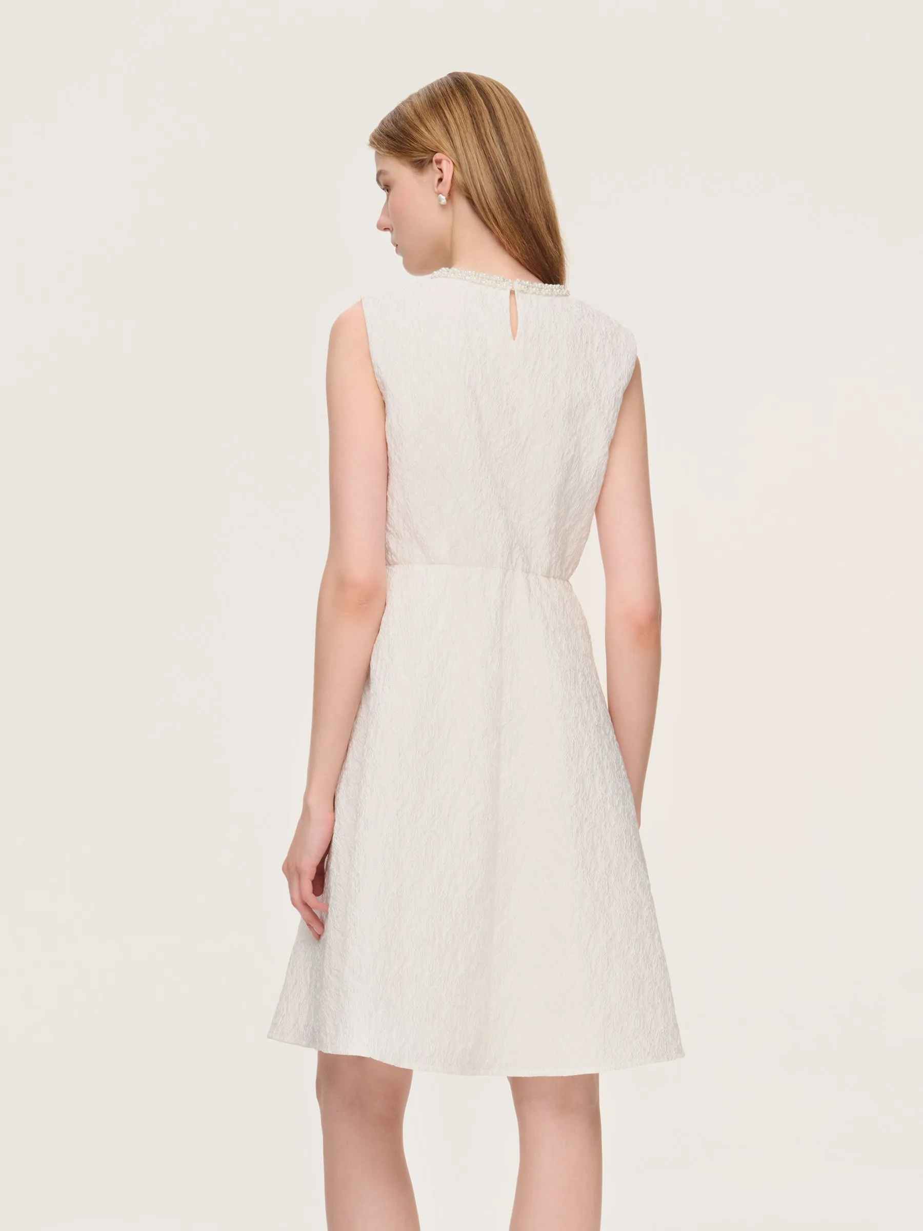 Jacquard Sleeveless Women Mini Dress sold by Goelia product image thumbnail 3