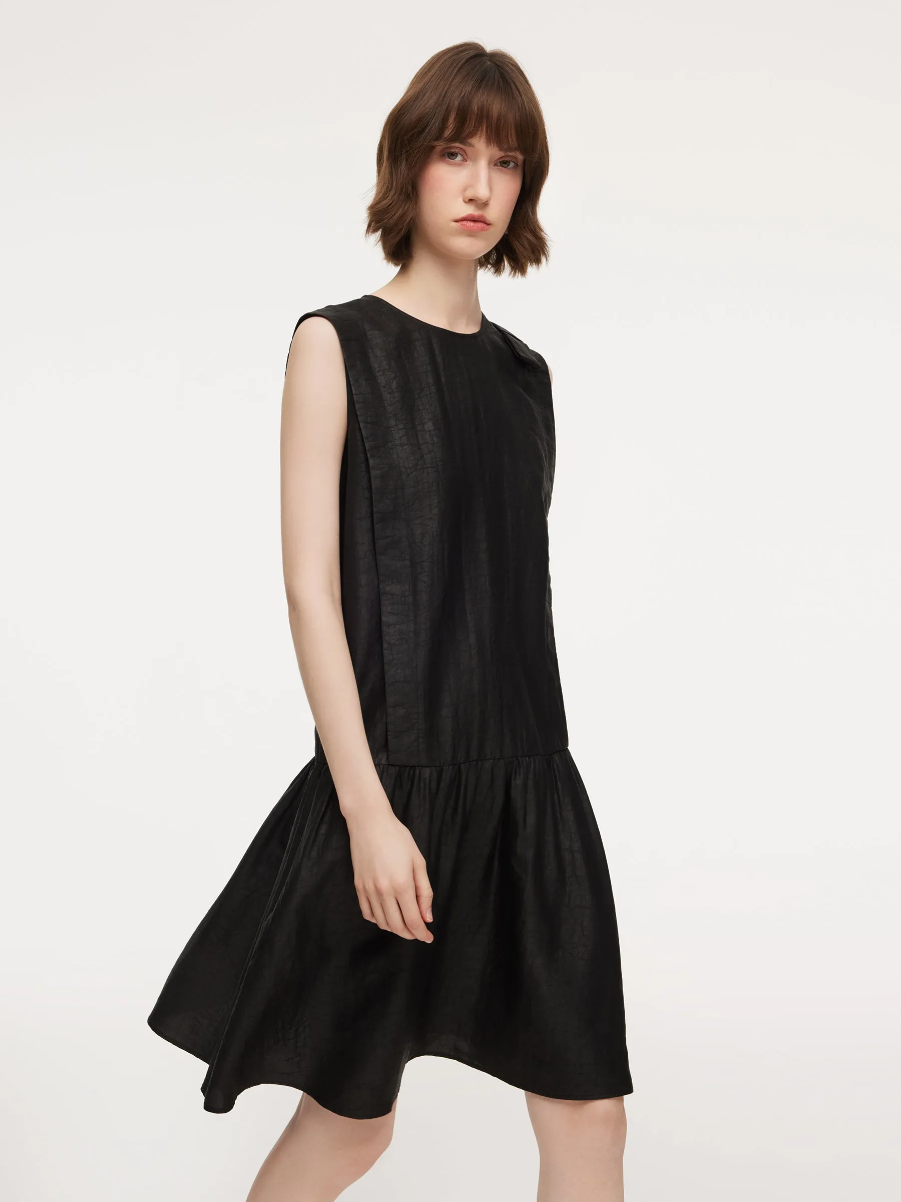 18MM Gambiered Canton Gauze Women Sleeveless Mini Dress sold by Goelia product image thumbnail 5