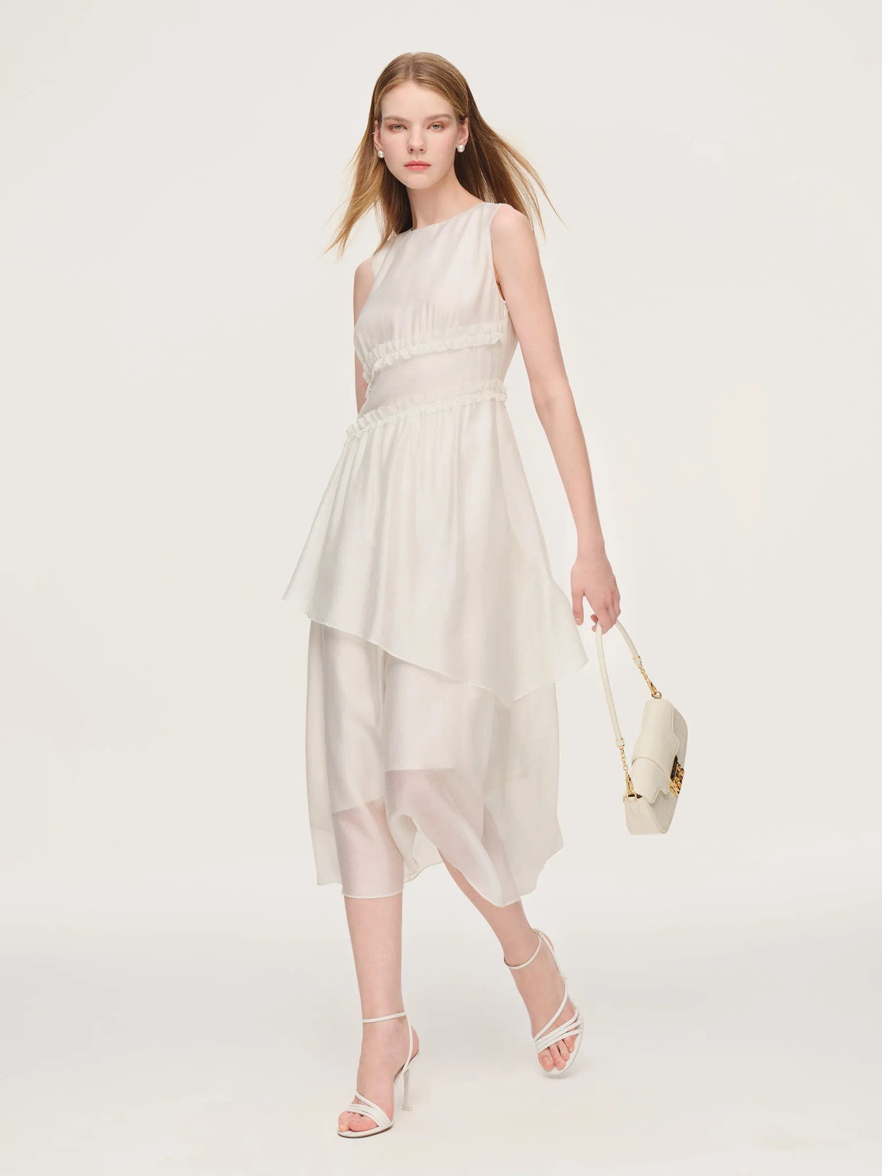 Ruffle Sleeveless Women Tiered Maxi Dress sold by Goelia product image thumbnail 4