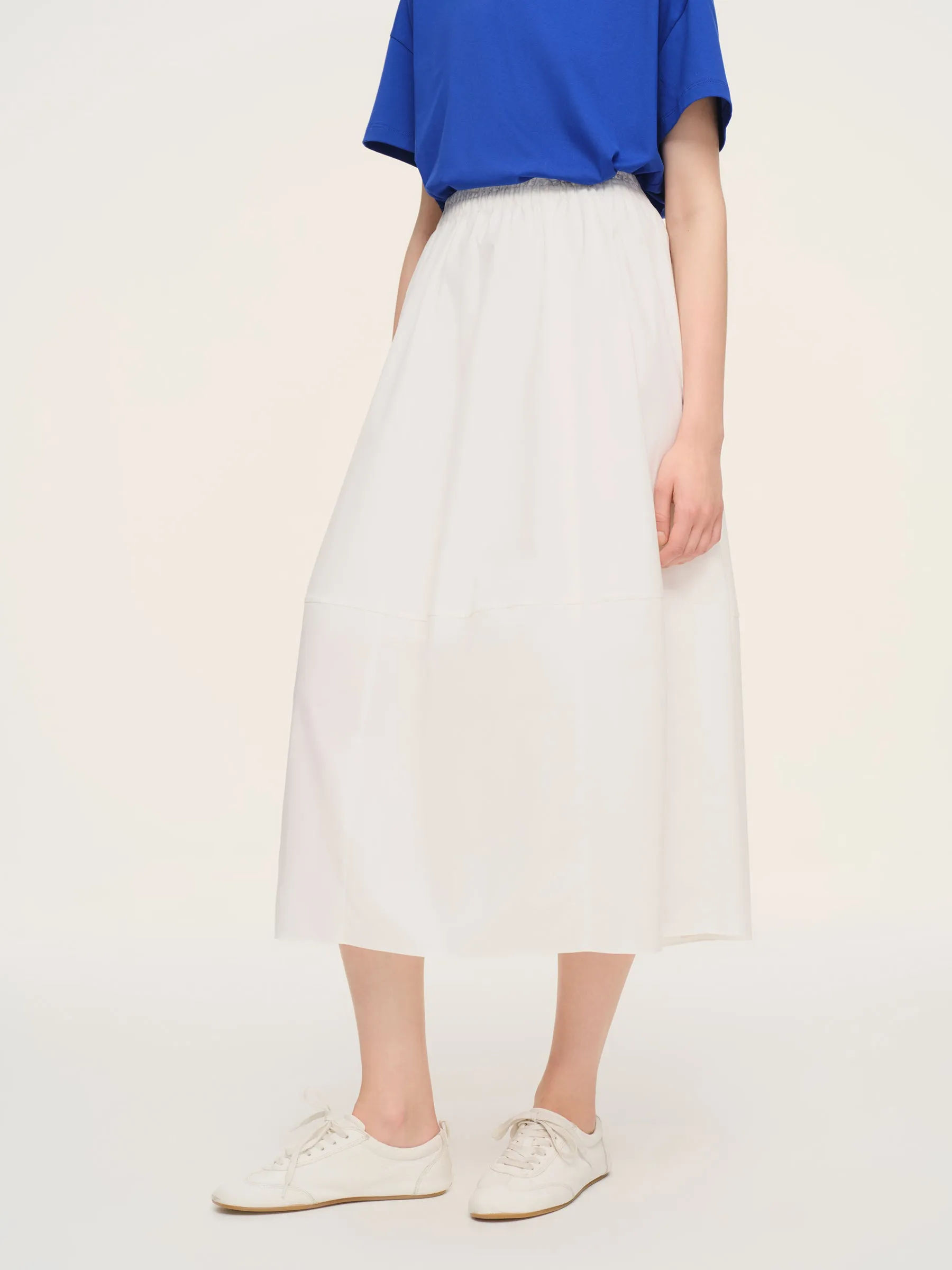 Cotton Blend Elastic Waist Women Skirt sold by Goelia product image thumbnail 4