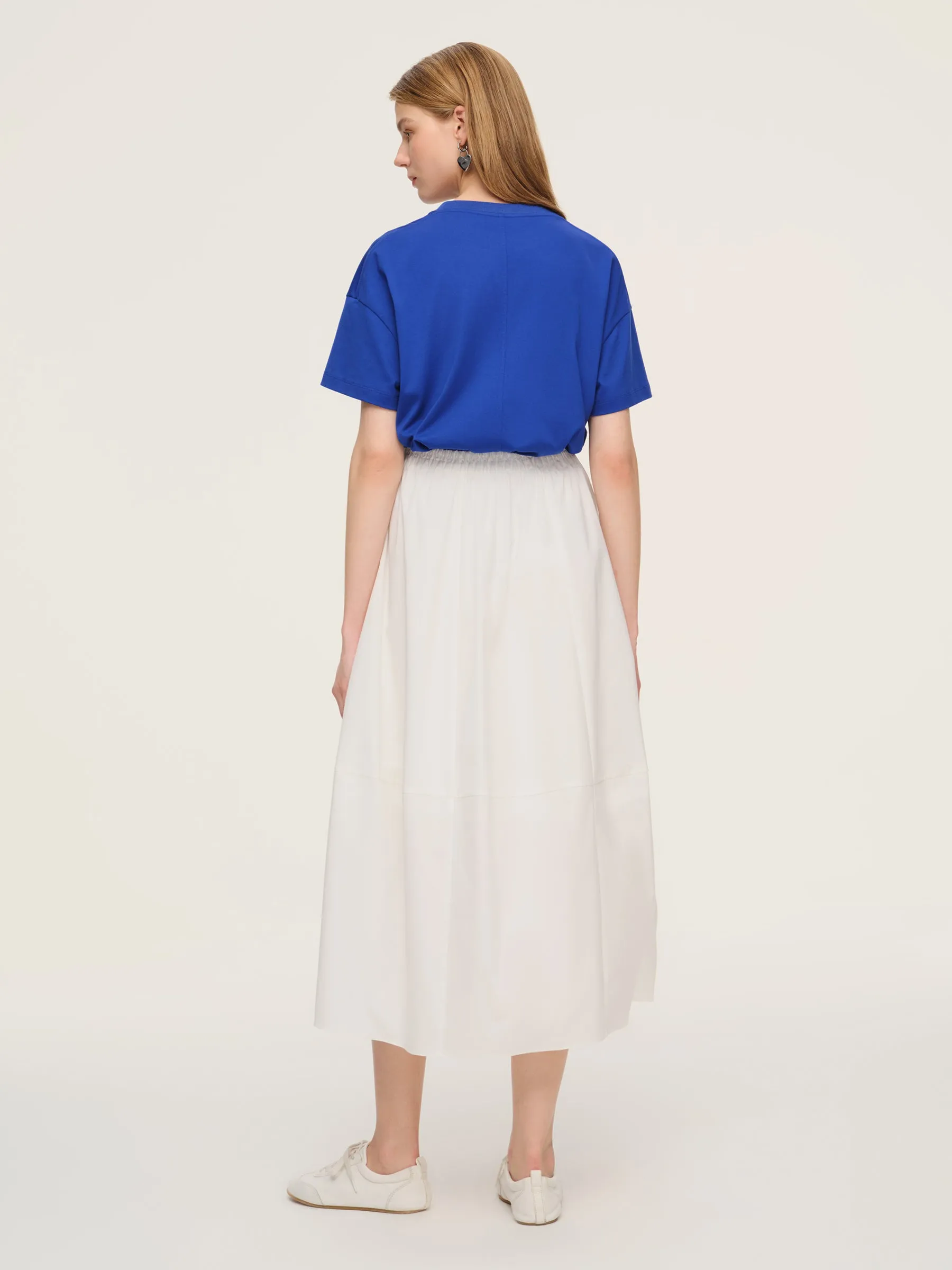 Cotton Blend Elastic Waist Women Skirt sold by Goelia product image thumbnail 3