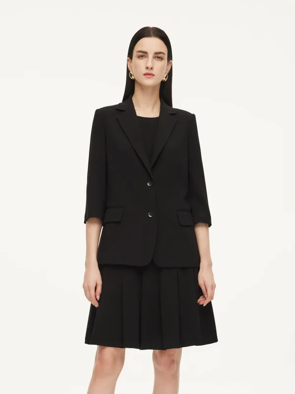 Triacetate Blend H-Line Women Blazer sold by Goelia