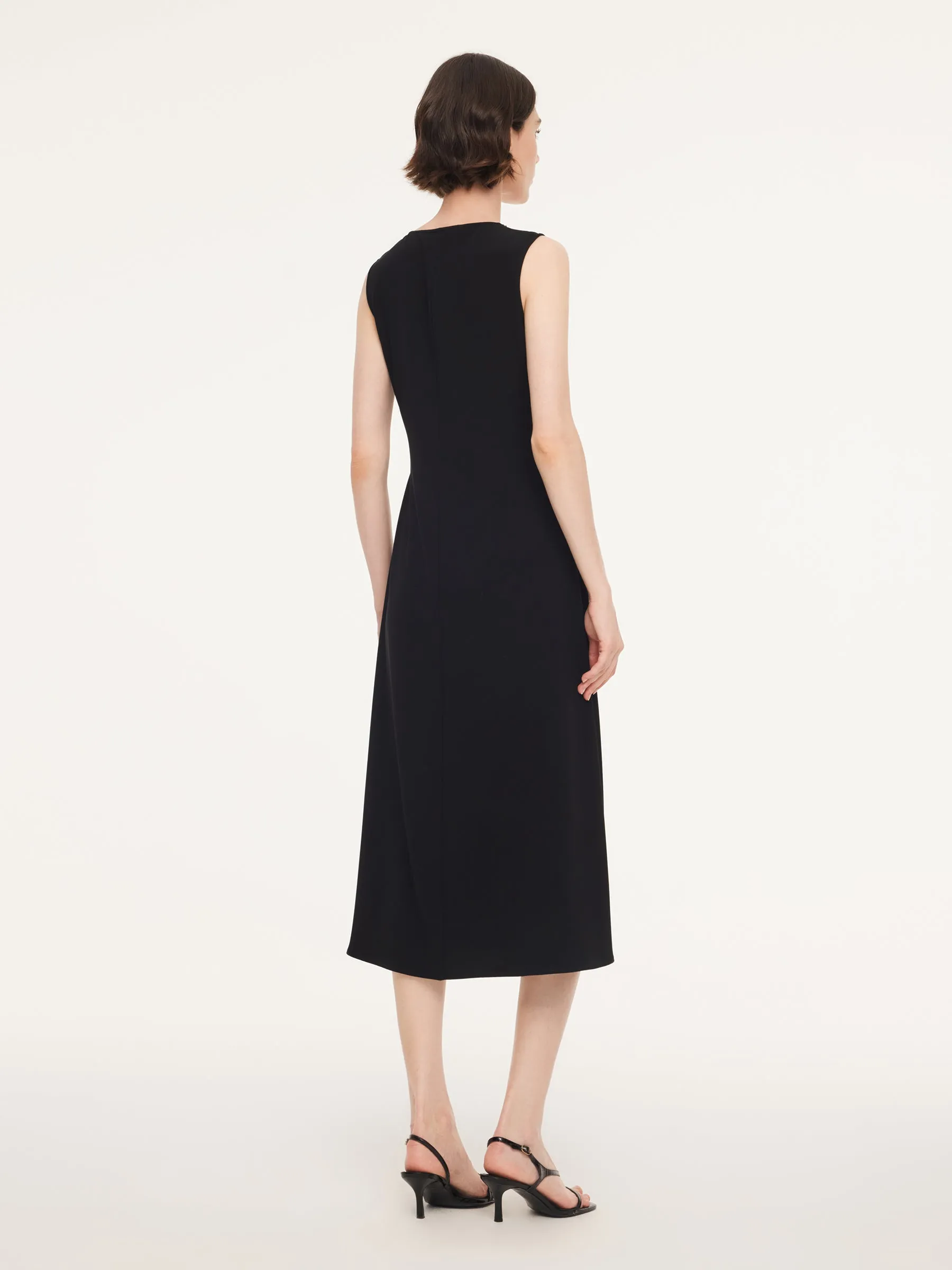 Triacetate Blend V-Neck Women Sleeveless Maxi Dress sold by Goelia product image thumbnail 4