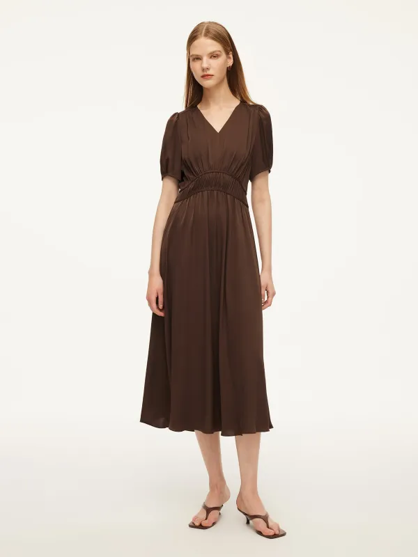 [Preview] 22MM Mulberry Silk Adjustable Tie Waist Women Maxi Dress sold by Goelia