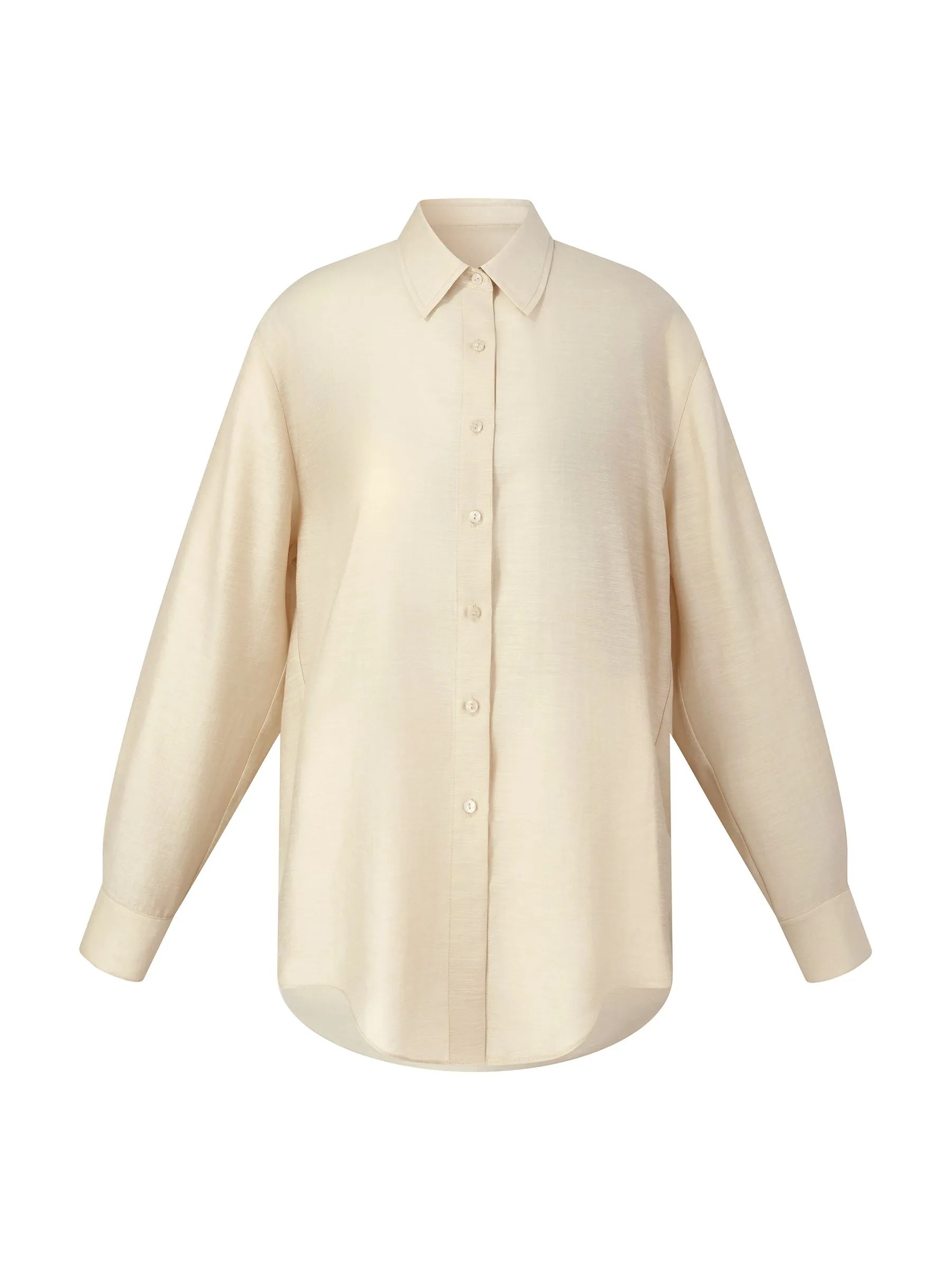 Tencel Acetate Linen Blend Women Sheer Oversized Shirt & Camisole Two-Piece Set sold by Goelia product image thumbnail 3