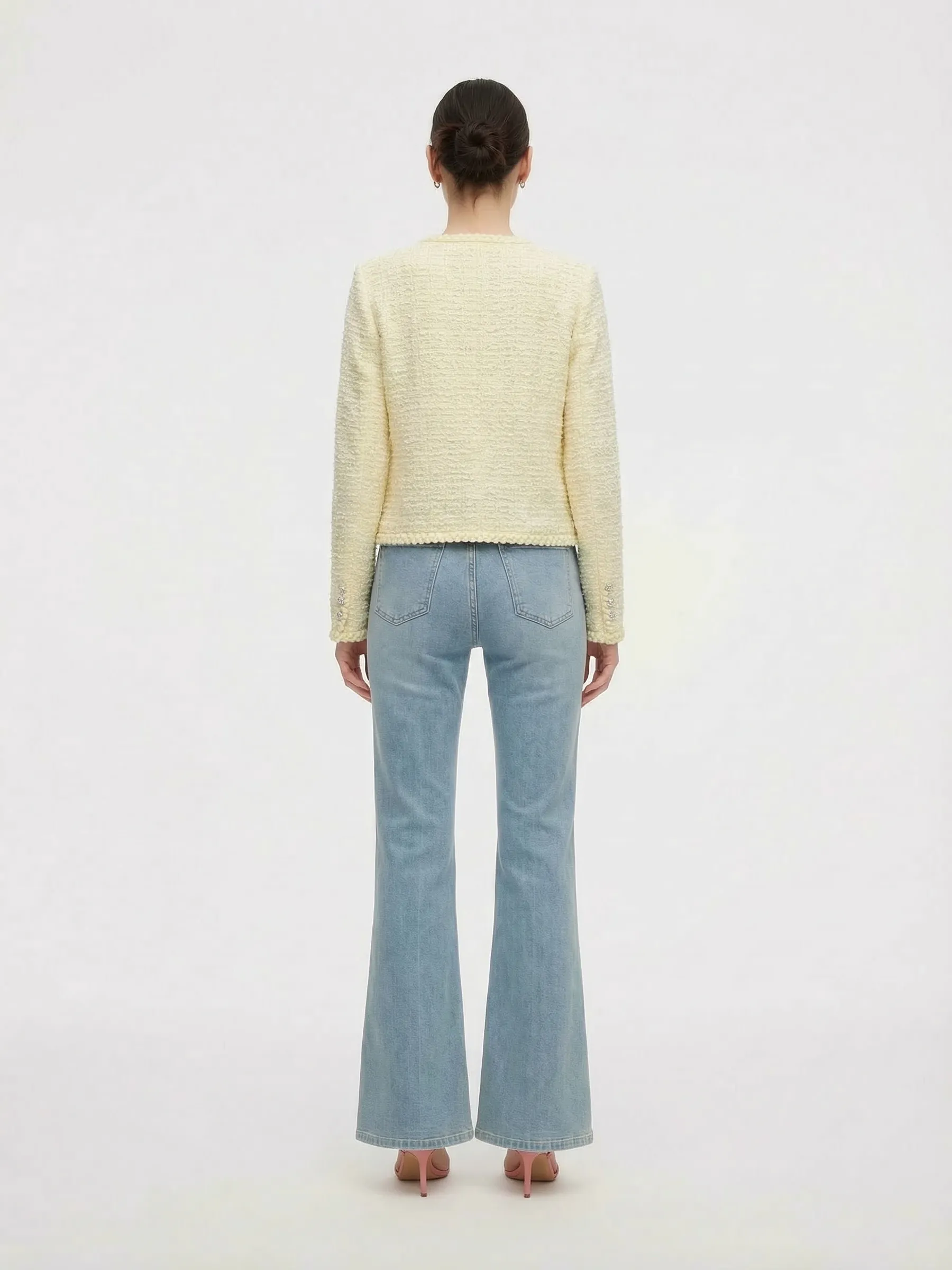 V-Neck Single-Breasted Women Textured Cardigan sold by Goelia product image thumbnail 3