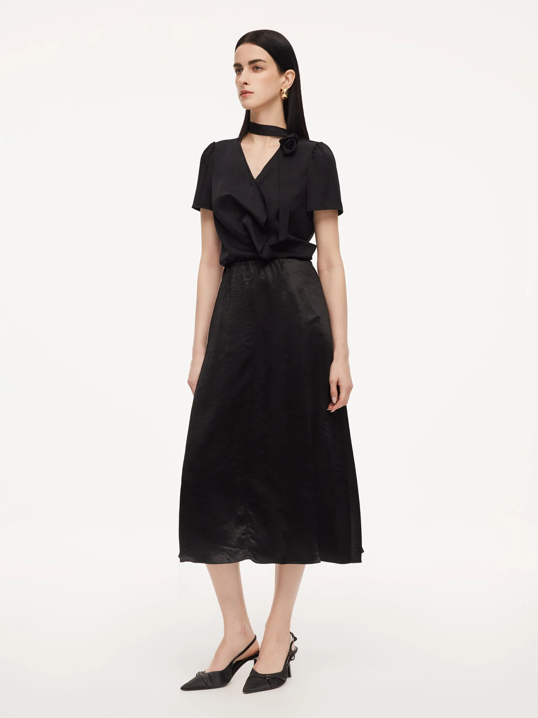 100% Acetate Women A-Line Skirt sold by Goelia product image thumbnail 2