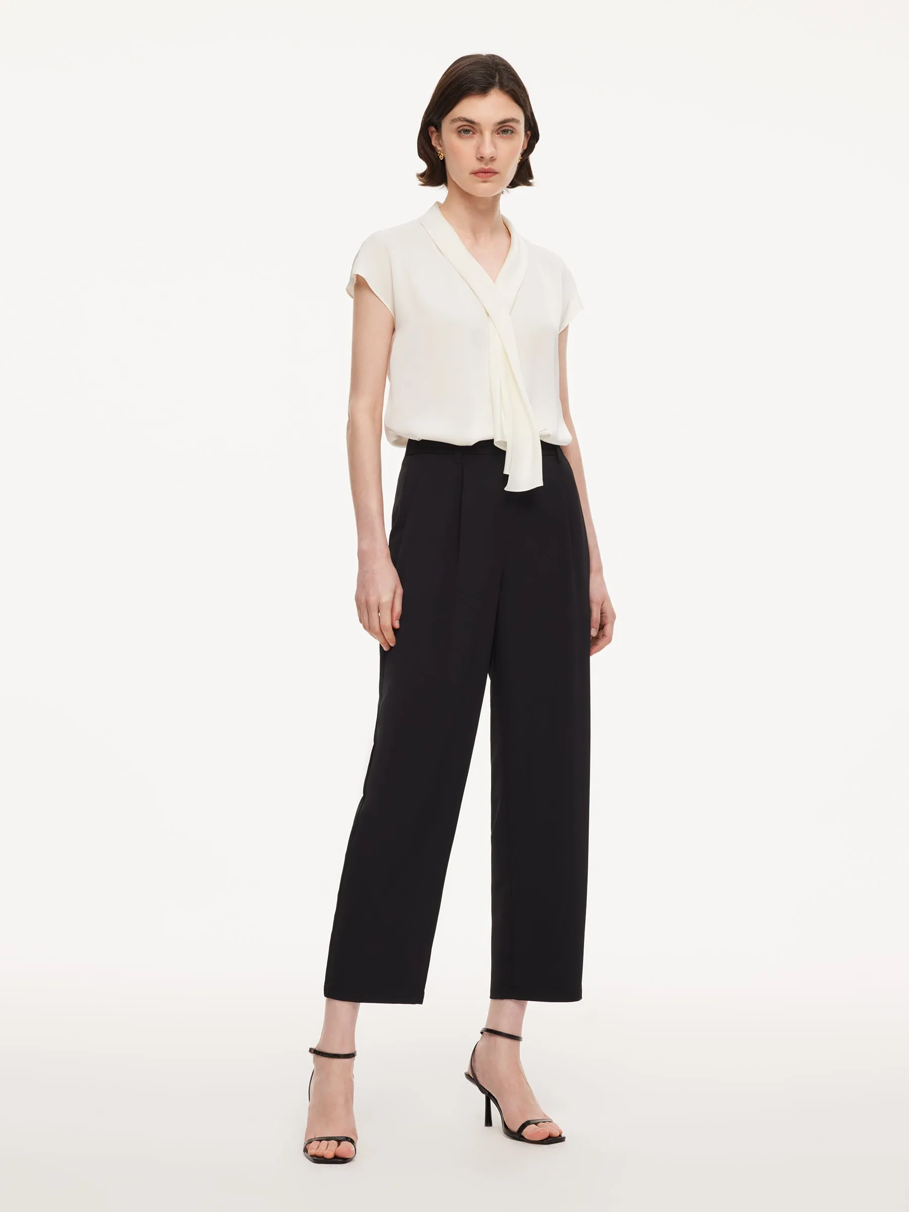 Four-Way Stretch Women Tapered Cropped Pants sold by Goelia product image thumbnail 5