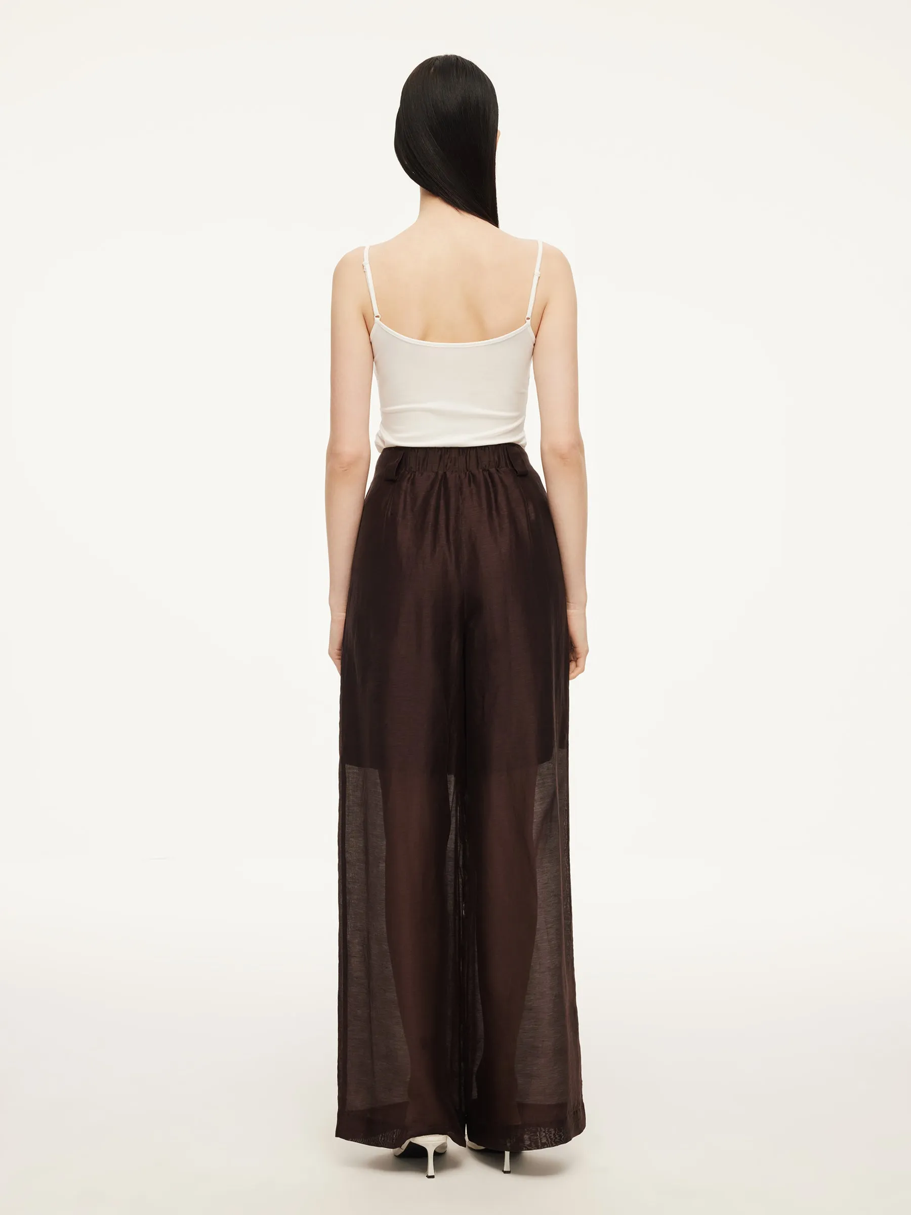 Tencel Linen Blend Women Straight Leg Pants sold by Goelia product image thumbnail 4
