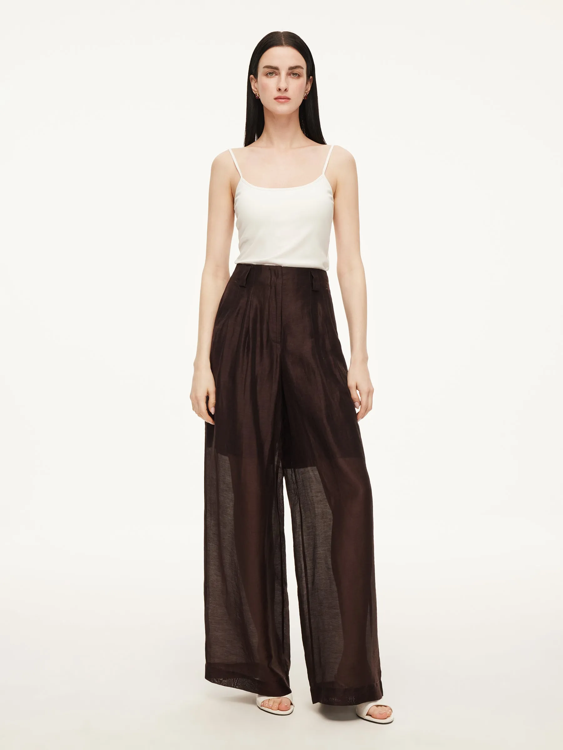 Tencel Linen Blend Women Straight Leg Pants sold by Goelia product image thumbnail 3
