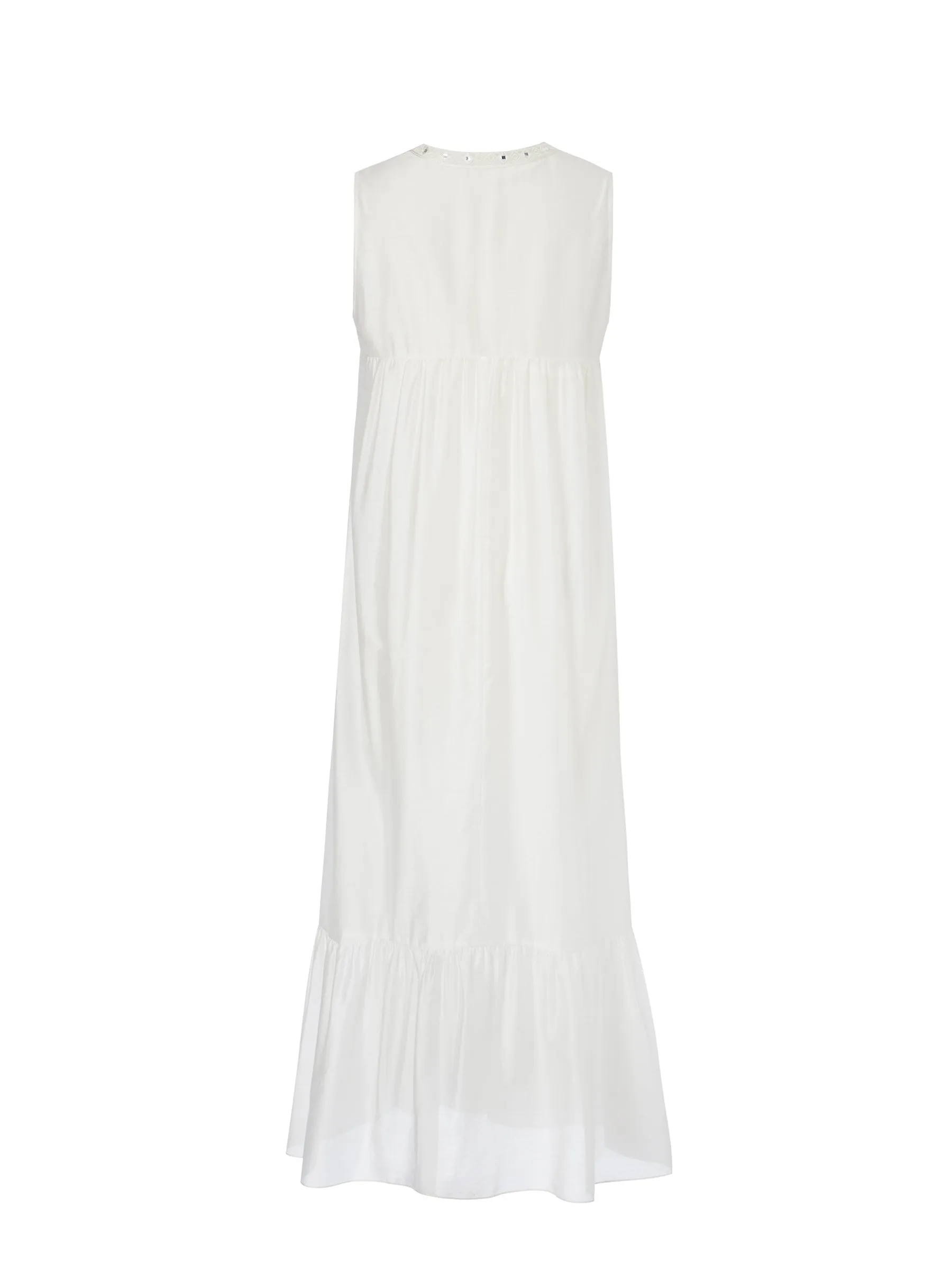 Tencel Blend Embroidered Women Sleeveless Maxi Dress sold by Goelia product image thumbnail 2