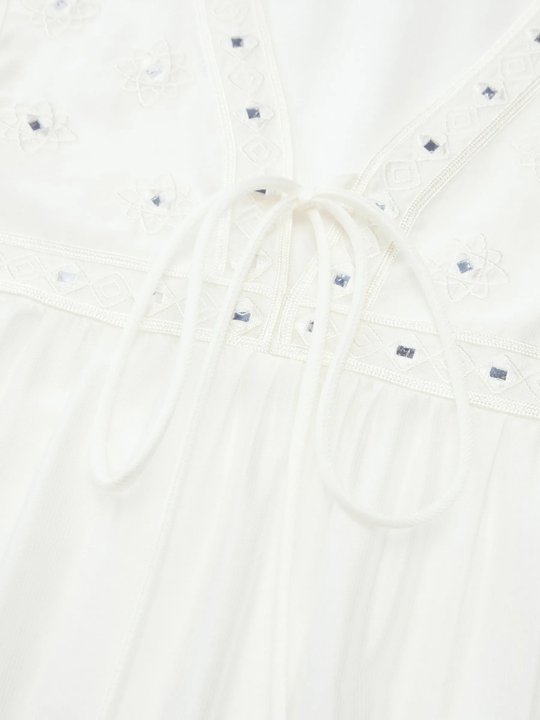 Tencel Blend Embroidered Women Sleeveless Maxi Dress sold by Goelia product image thumbnail 4