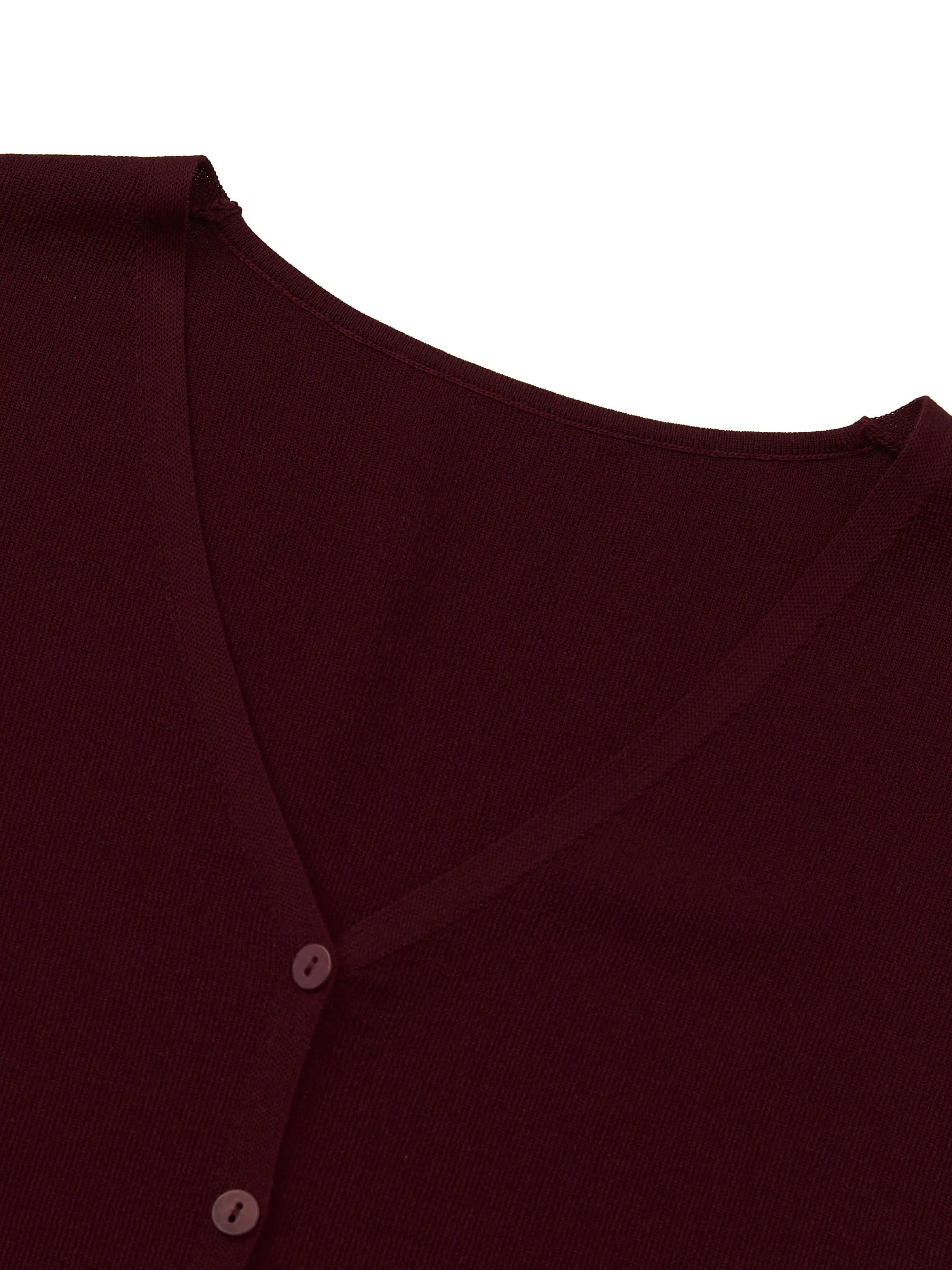 Lyocell Blend V-Neck Women Cardigan With Ribbon sold by Goelia product image thumbnail 5