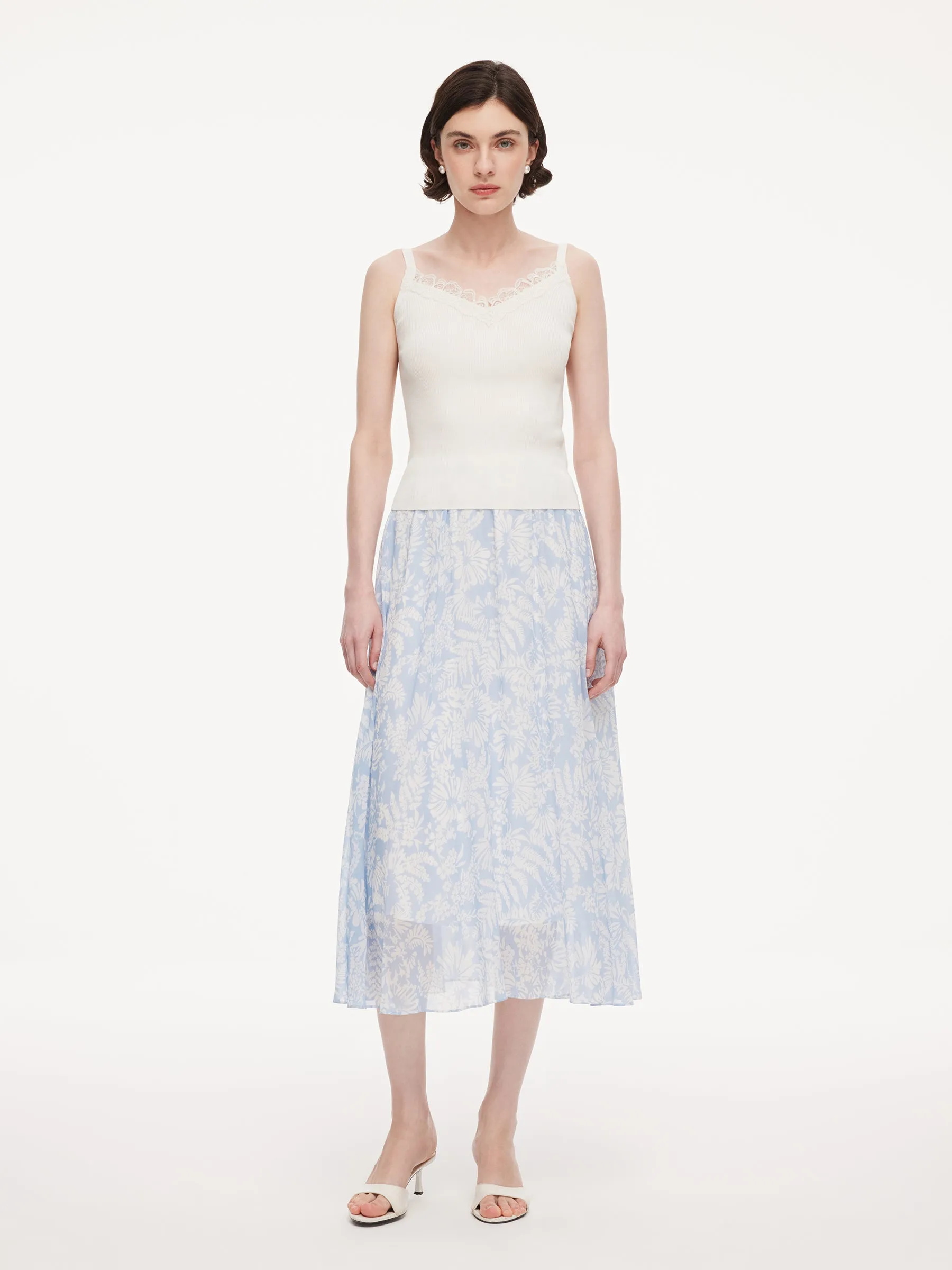 Triacetate Lyocell Blend Lace Trim Women Camisole sold by Goelia product image thumbnail 4