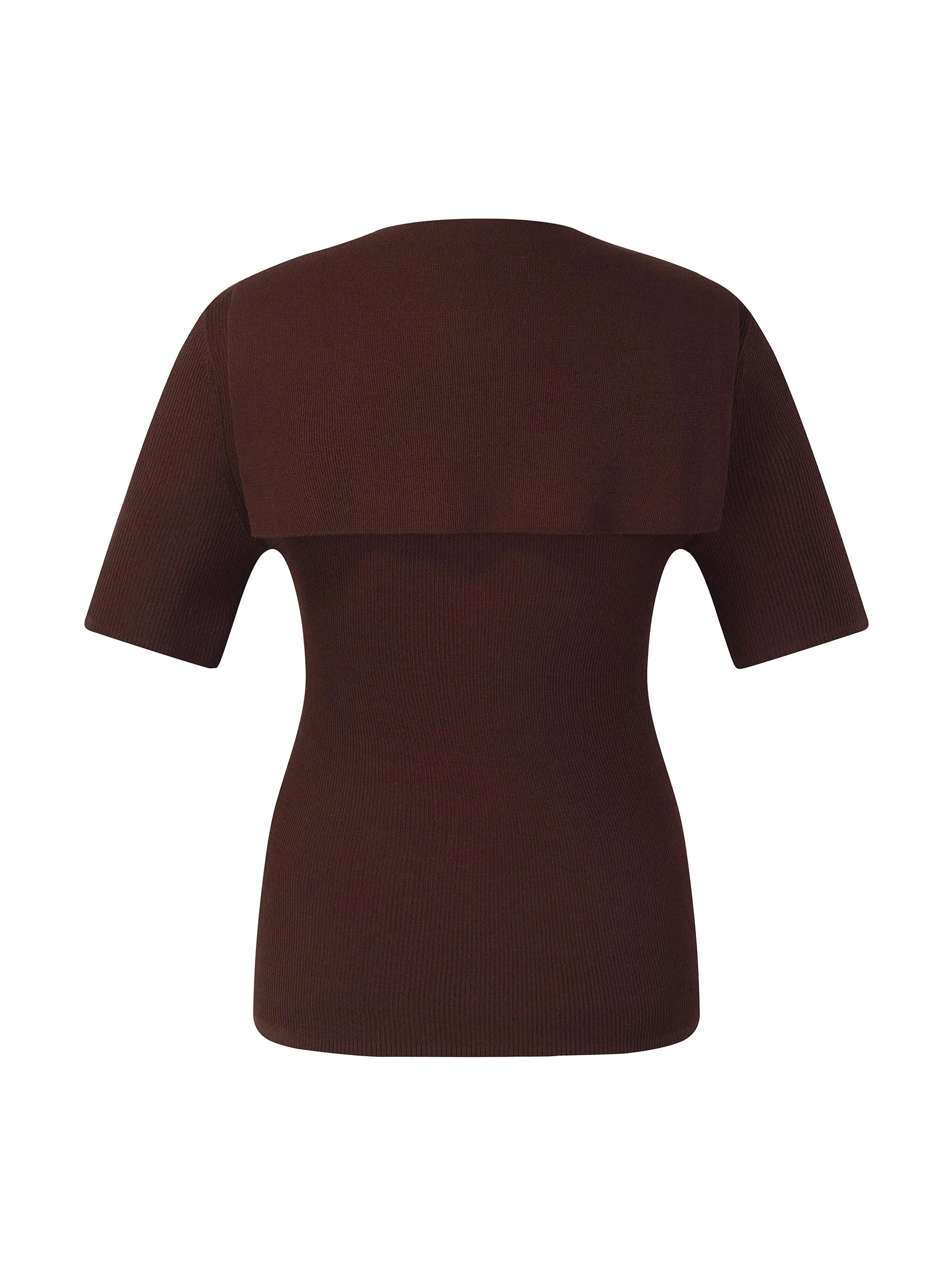 Lyocell Blend Round Neck Women Knit Top With Detachable Sailor Collar sold by Goelia product image thumbnail 2
