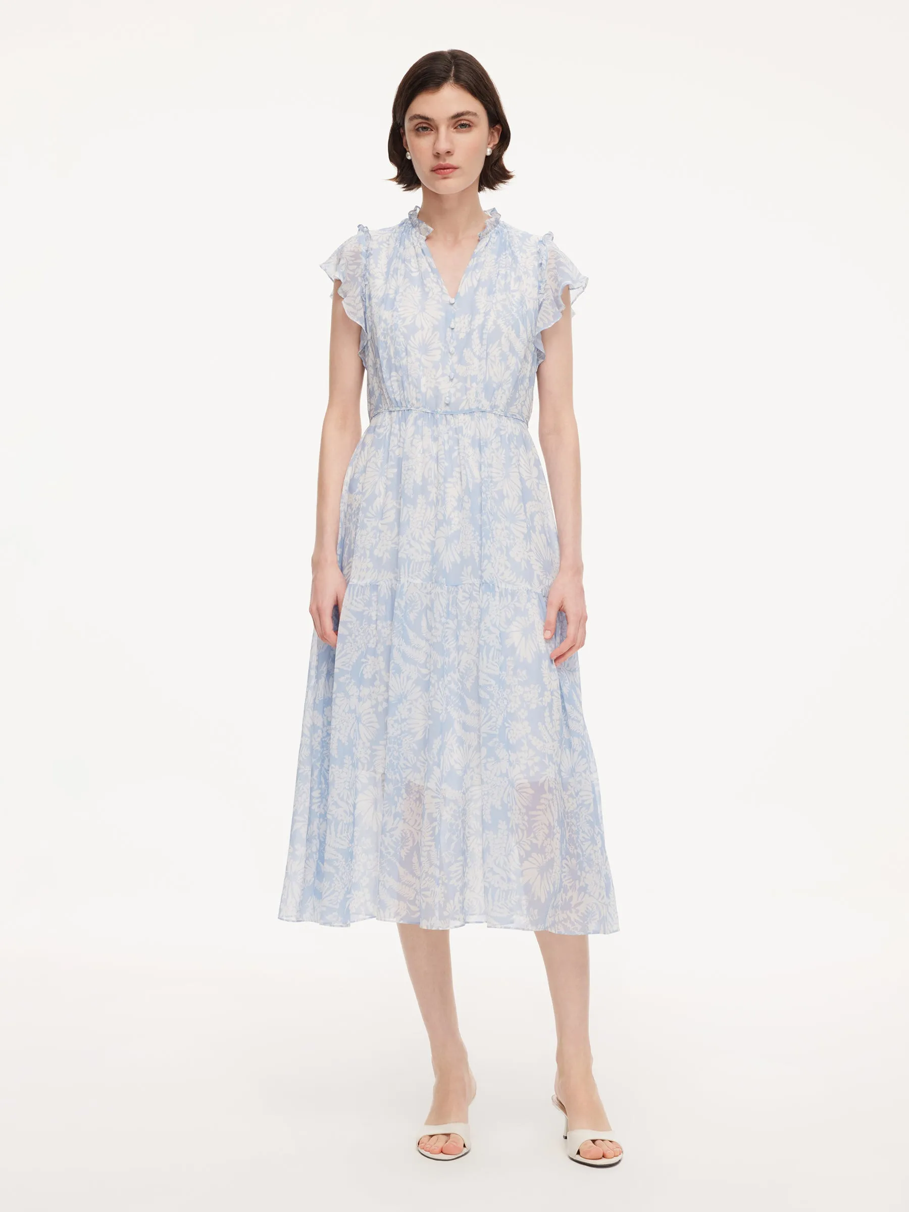 10MM Mulberry Silk Floral Print Women Maxi Dress sold by Goelia product image thumbnail 2