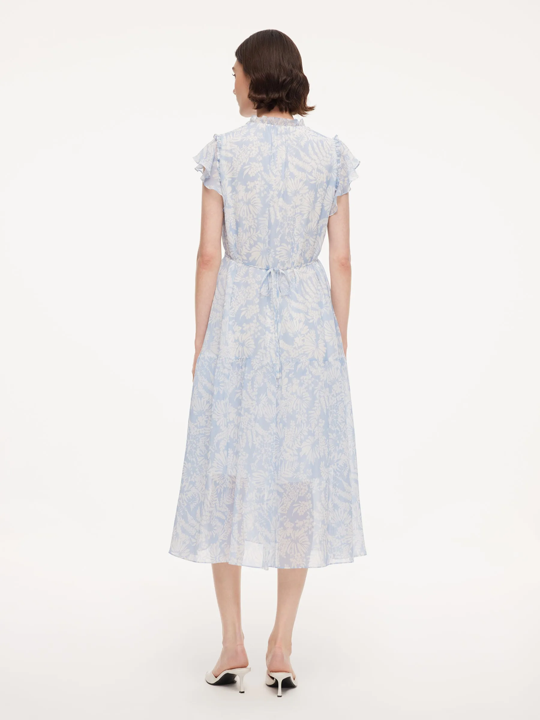 10MM Mulberry Silk Floral Print Women Maxi Dress sold by Goelia product image thumbnail 3