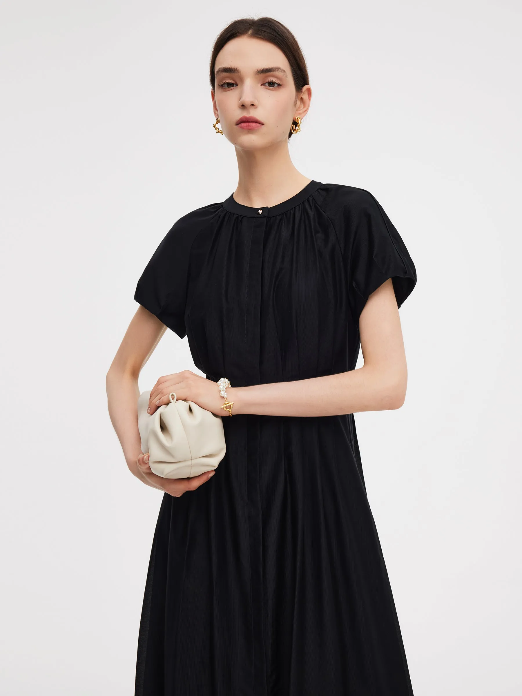 Tencel Blend Round Neck Women Maxi Dress sold by Goelia product image thumbnail 5