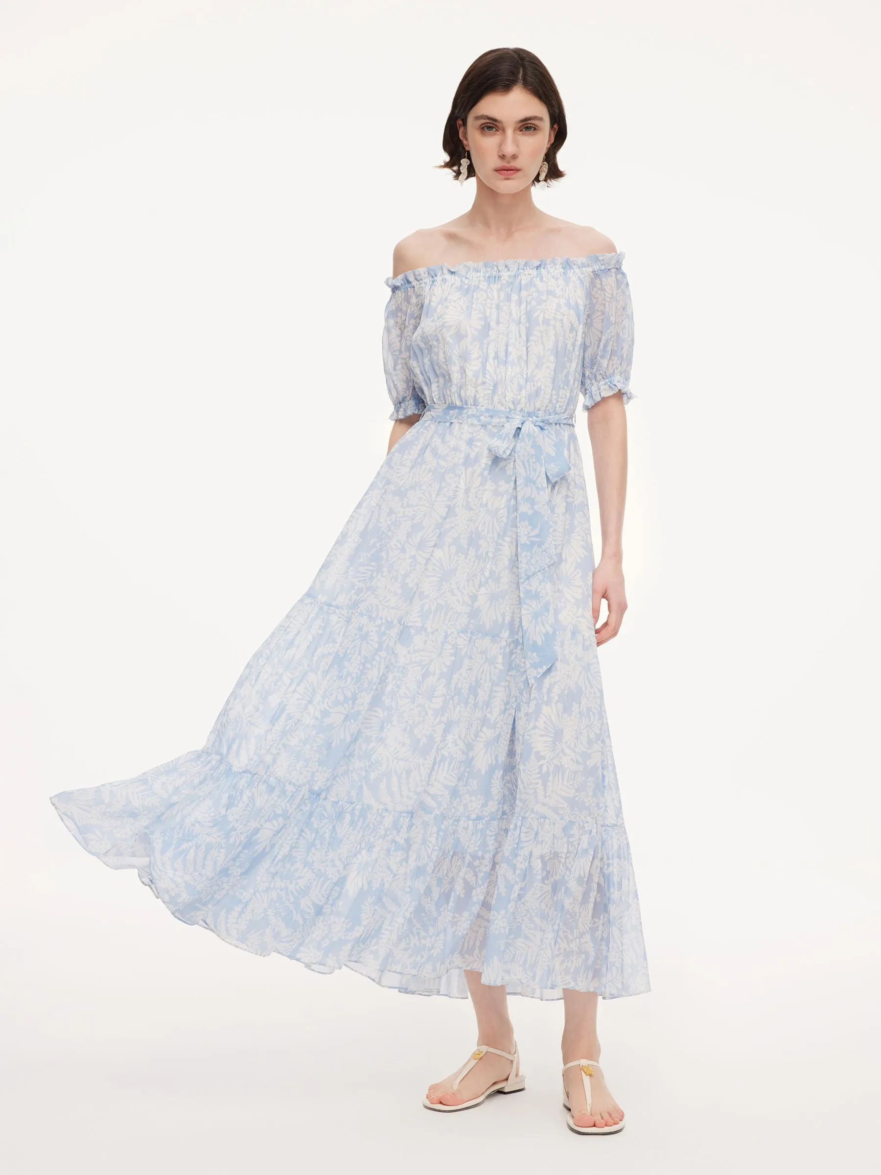 10MM Mulberry Silk Convertible Neck Women Belted Maxi Dress sold by Goelia product image thumbnail 4