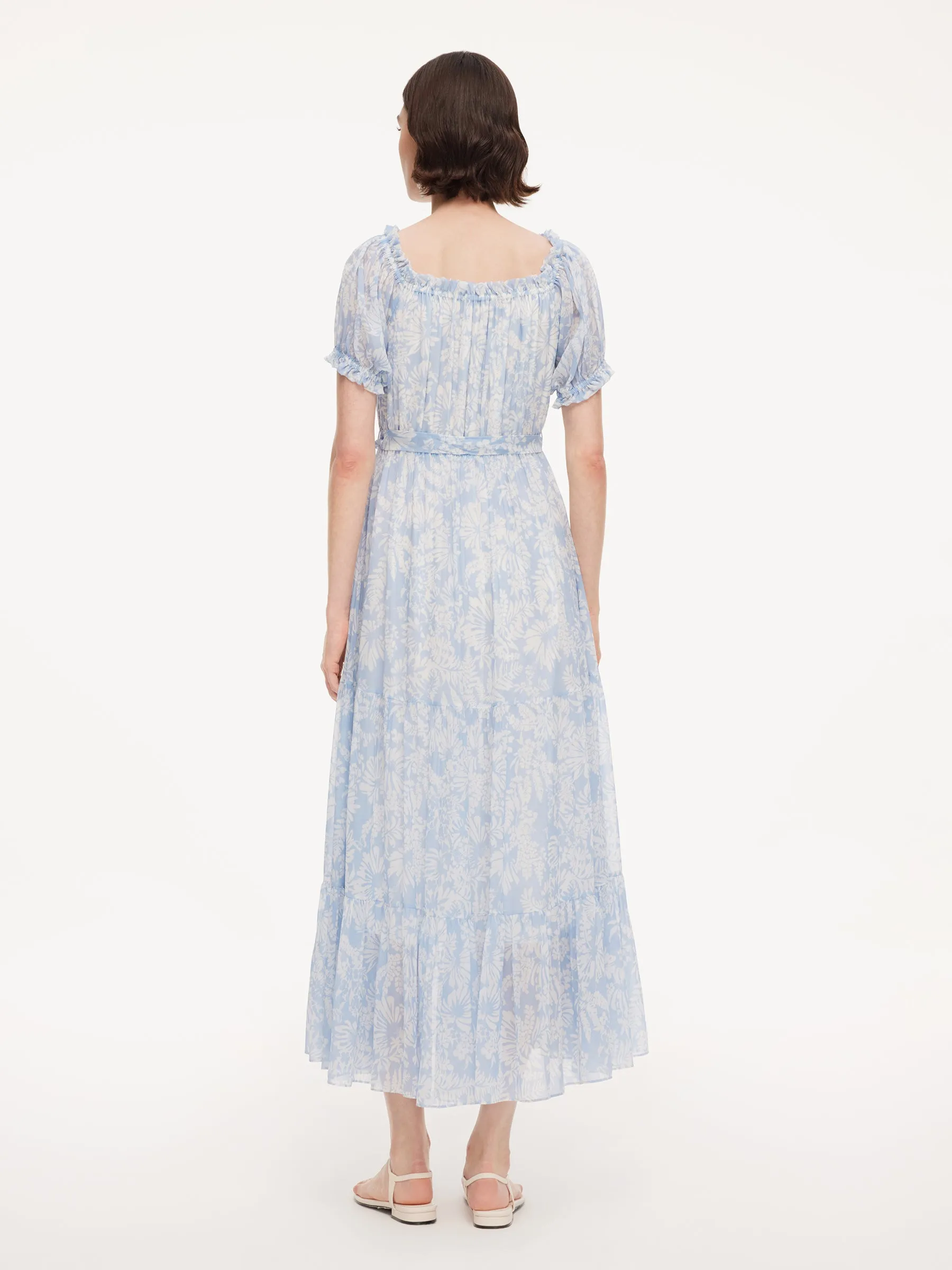 10MM Mulberry Silk Convertible Neck Women Belted Maxi Dress sold by Goelia product image thumbnail 3