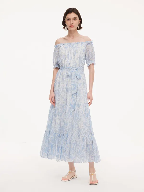 10MM Mulberry Silk Convertible Neck Women Belted Maxi Dress made by Goelia