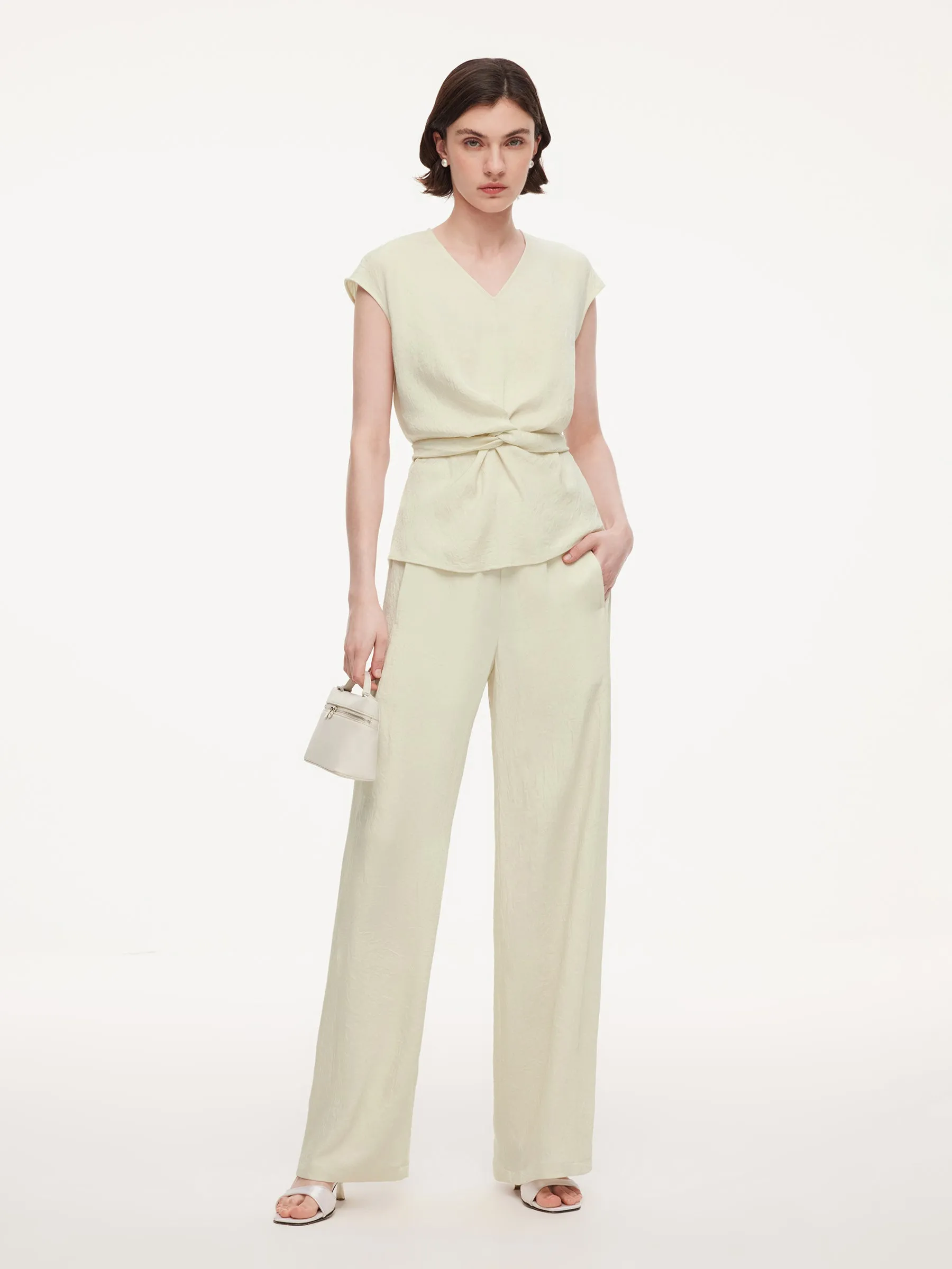 100% Acetate Back Tie Women Cap Sleeve Top sold by Goelia product image thumbnail 2
