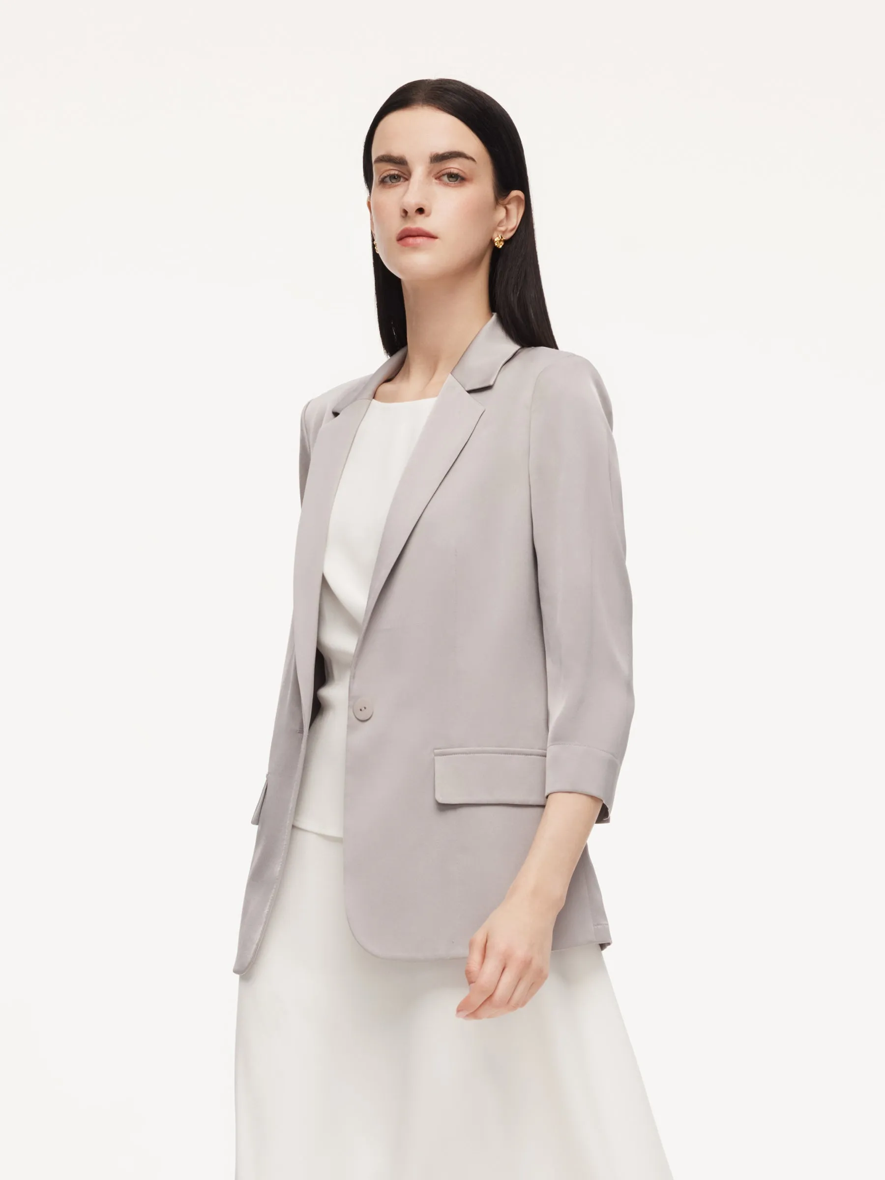 22MM Mulberry Silk Women Blazer sold by Goelia product image thumbnail 4