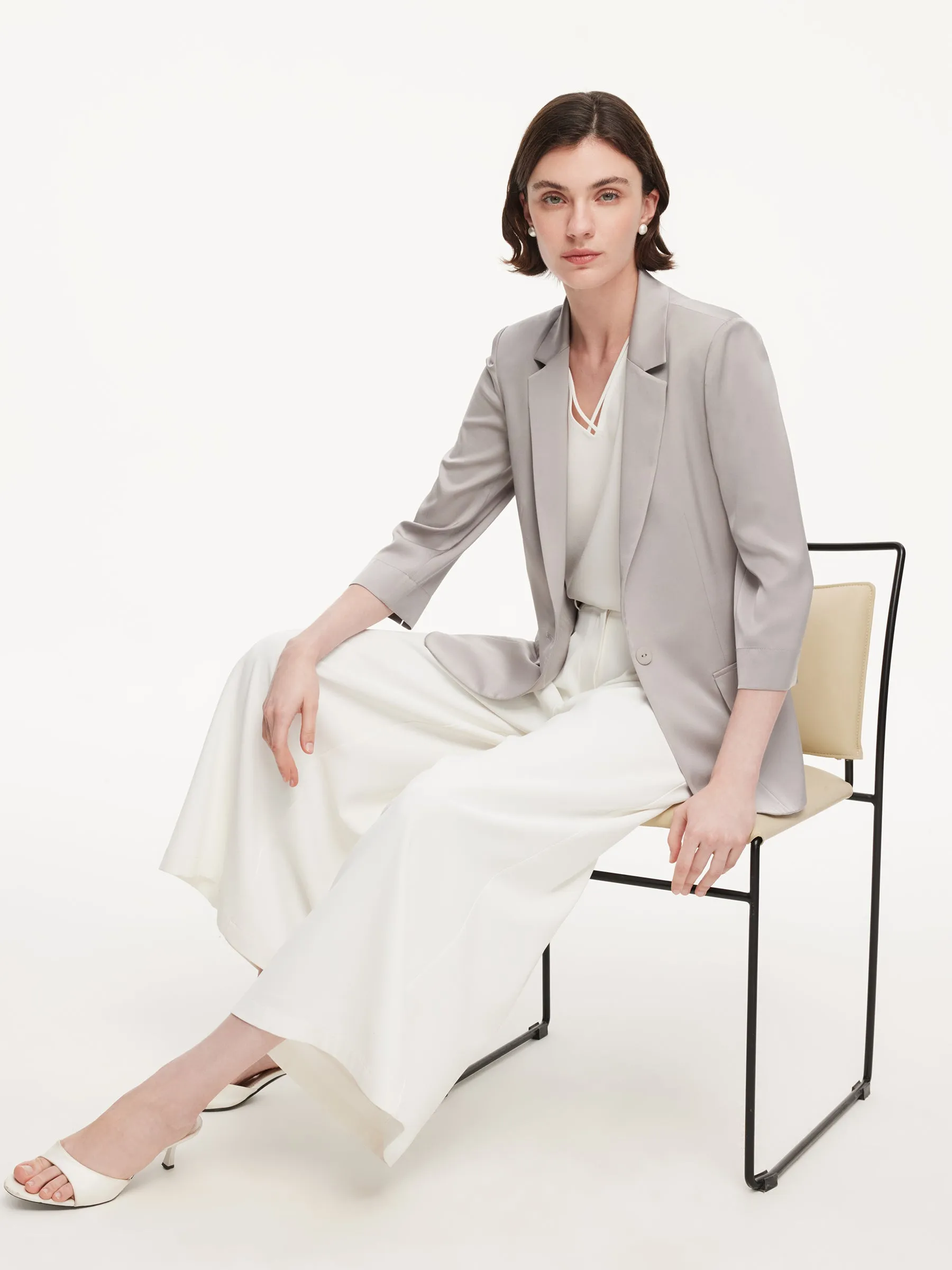 22MM Mulberry Silk Women Blazer sold by Goelia product image thumbnail 2