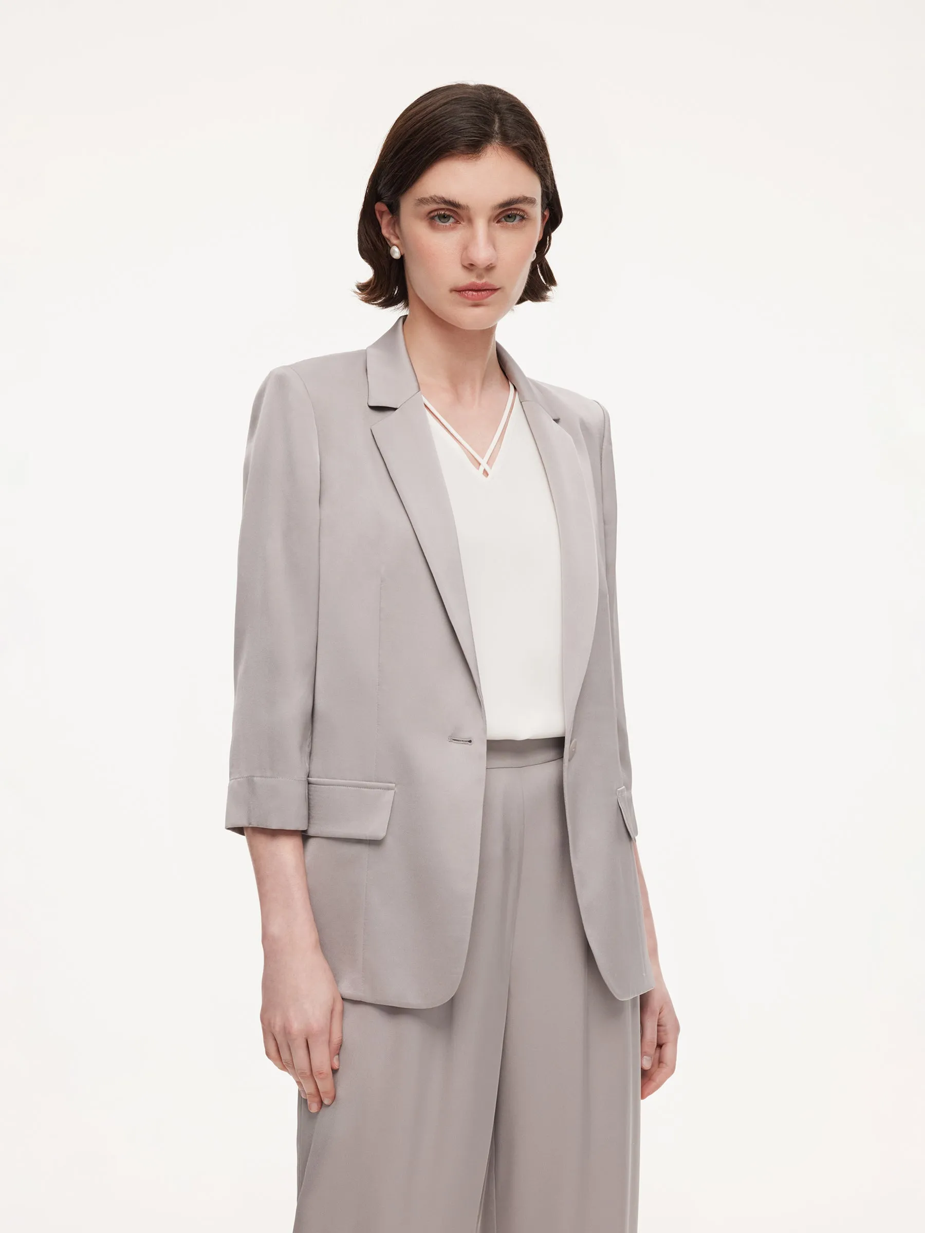 22MM Mulberry Silk Women Blazer sold by Goelia