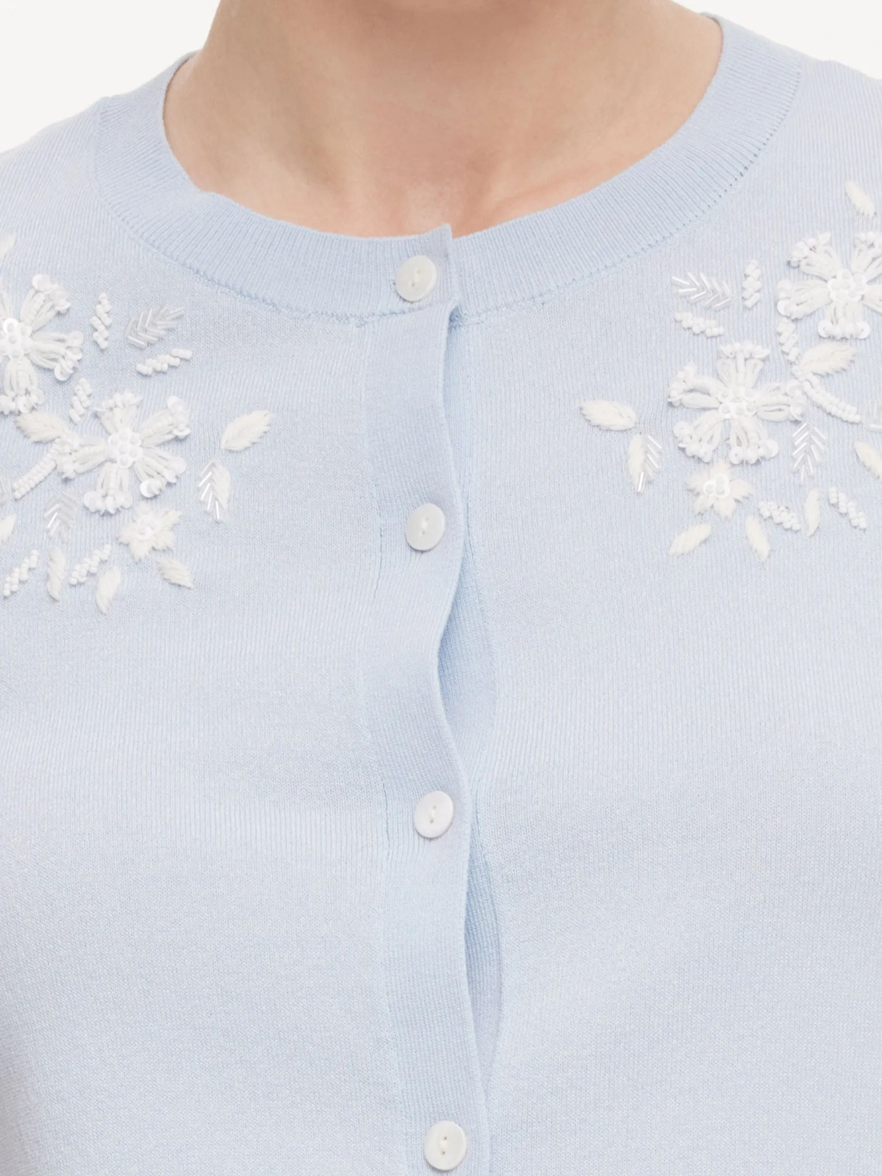 Lyocell Blend Floral Embroidered Women Cardigan sold by Goelia product image thumbnail 5