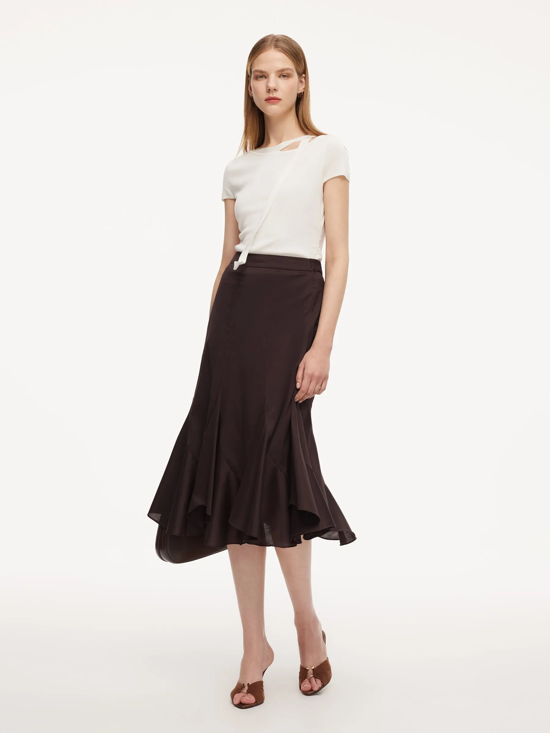 Cotton Blend High-Waisted Women Mermaid Skirt sold by Goelia product image thumbnail 5