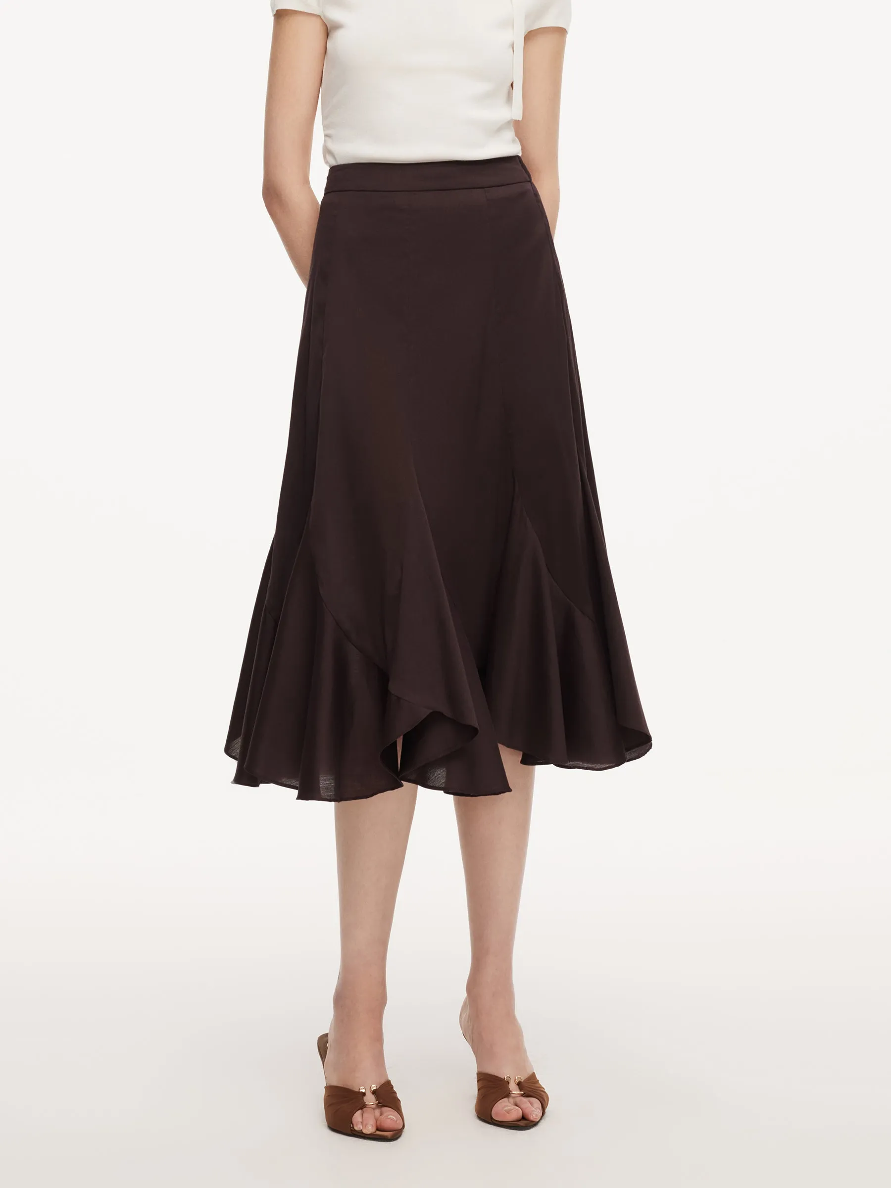 Cotton Blend High-Waisted Women Mermaid Skirt sold by Goelia product image thumbnail 2
