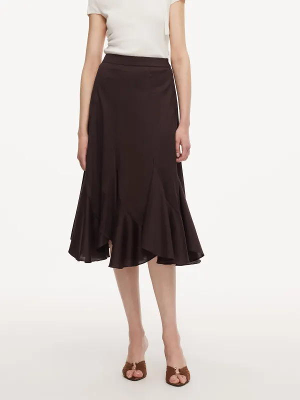 Cotton Blend High-Waisted Women Mermaid Skirt made by Goelia