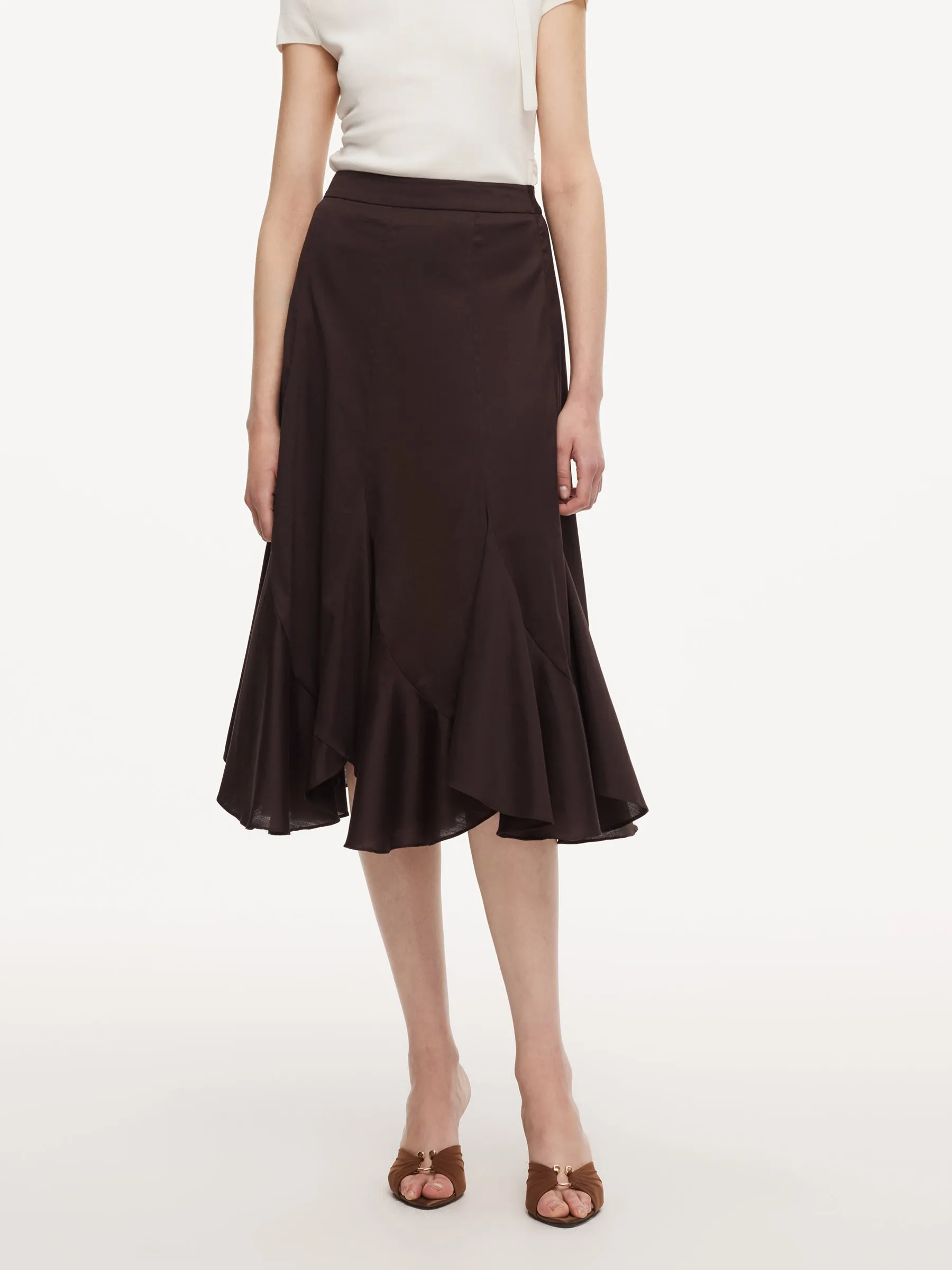 Cotton Blend High-Waisted Women Mermaid Skirt sold by Goelia