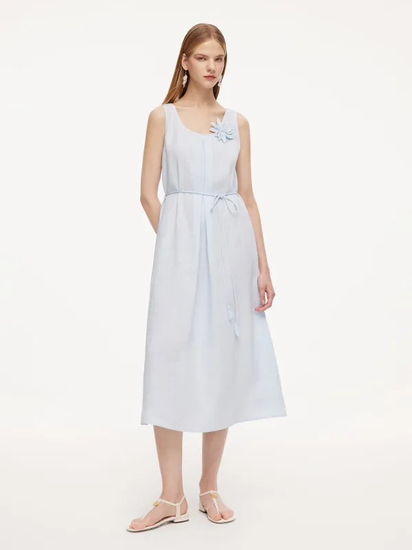 [Preview] 100% Linen Women Sleeveless Maxi Dress made by Goelia