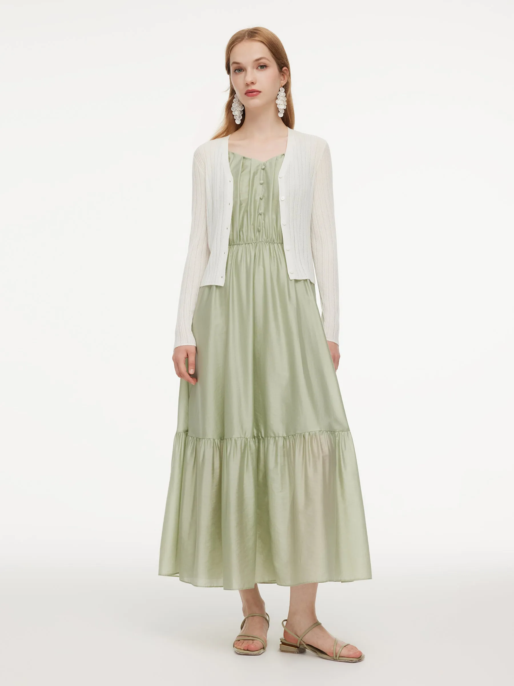 Tencel Blend Women Strap Maxi Dress sold by Goelia product image thumbnail 3