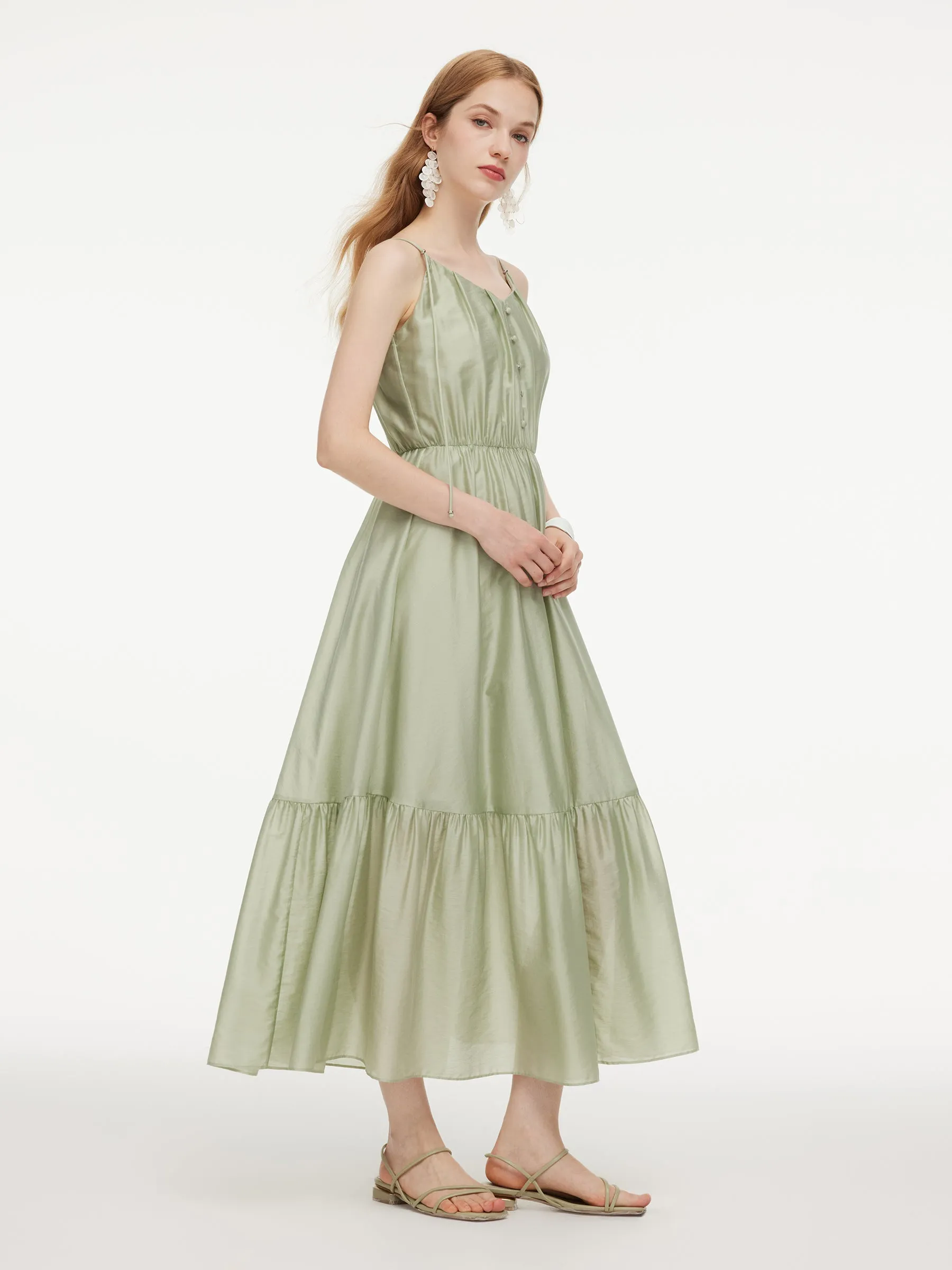 Tencel Blend Women Strap Maxi Dress sold by Goelia product image thumbnail 5