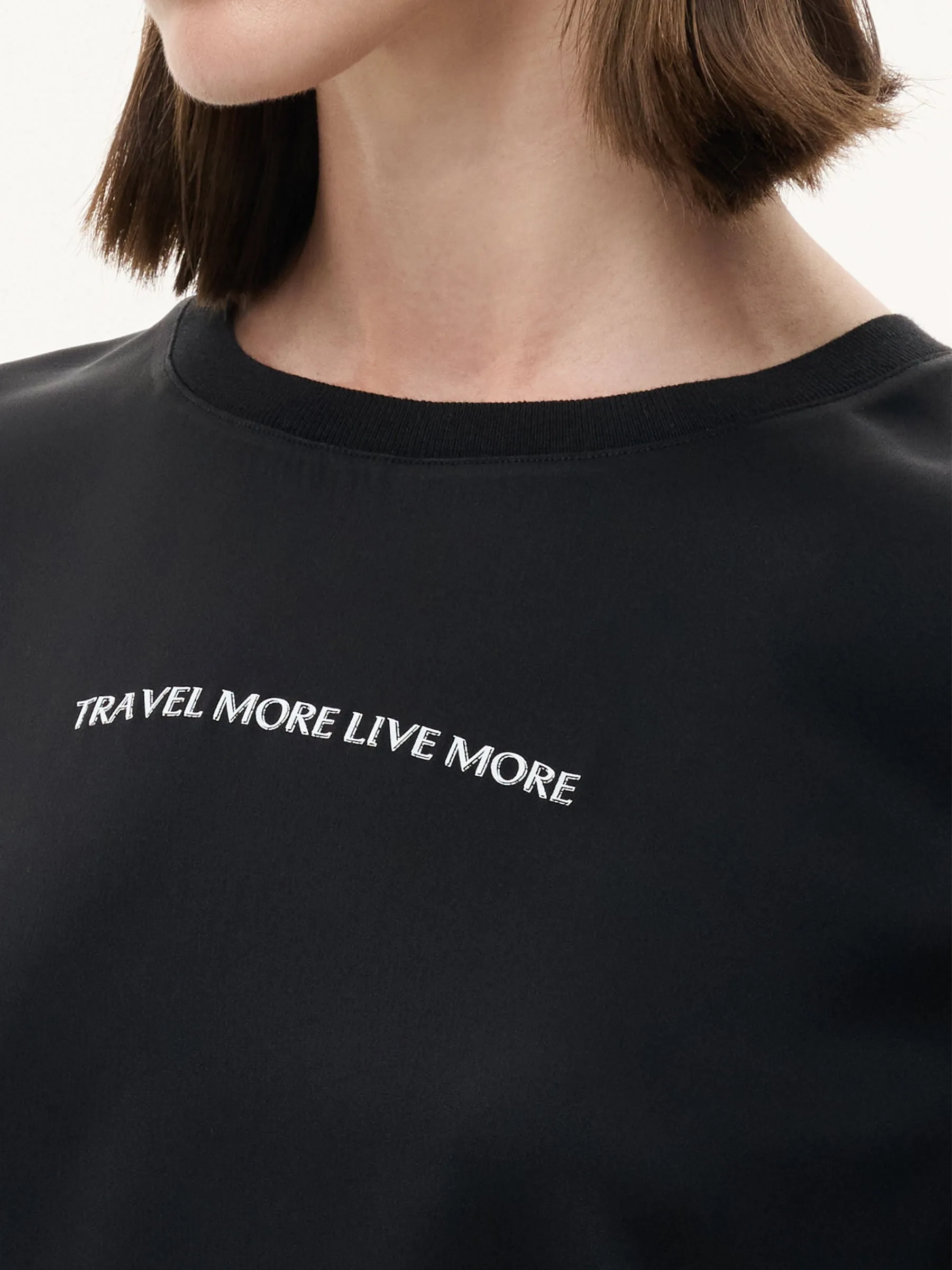 22MM Mulberry Silk Tencel Blend Women Letter Print T-Shirt sold by Goelia product image thumbnail 5