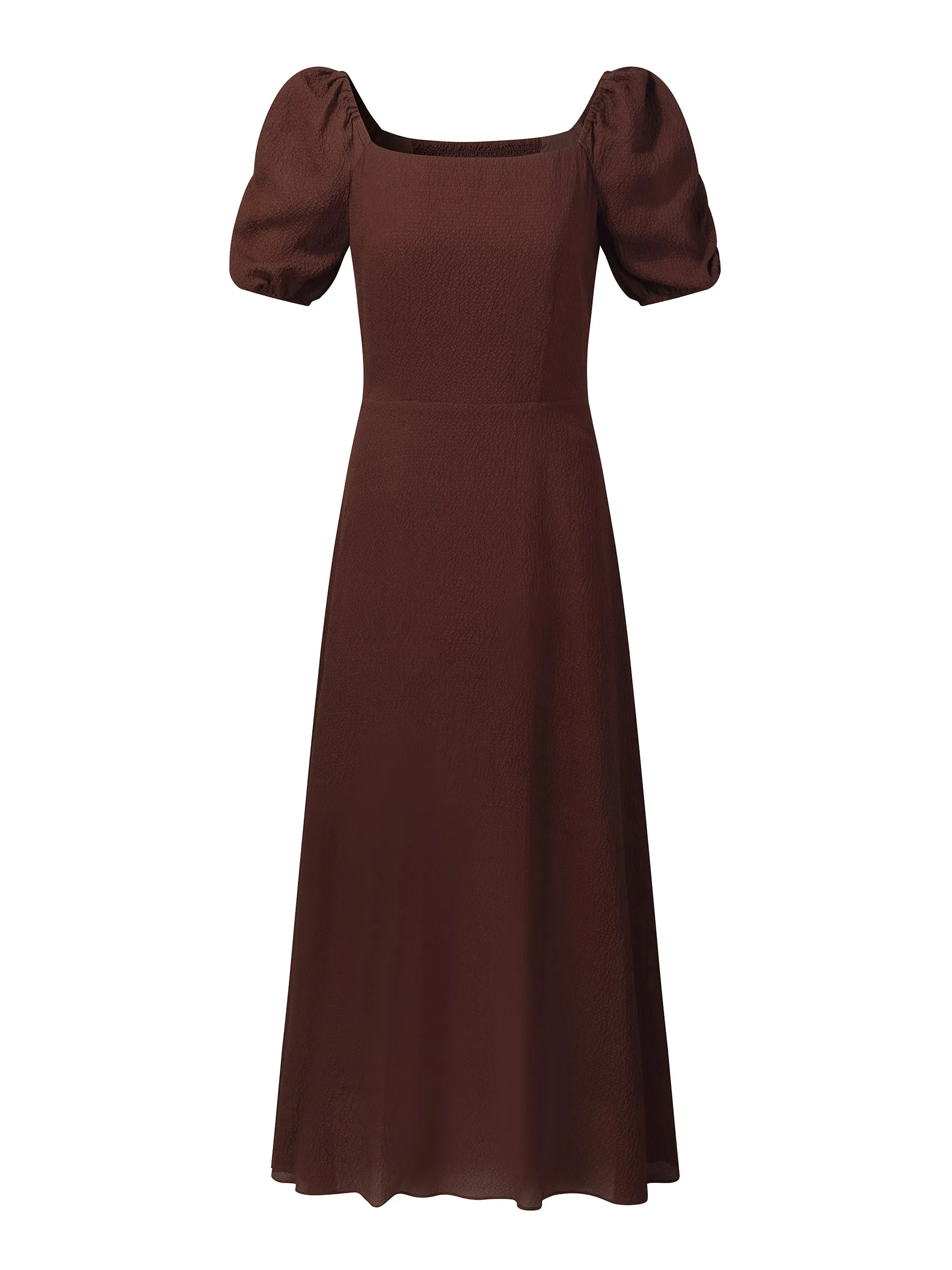 10.5 MM Mulberry Silk Square Neck Women Maxi Dress sold by Goelia