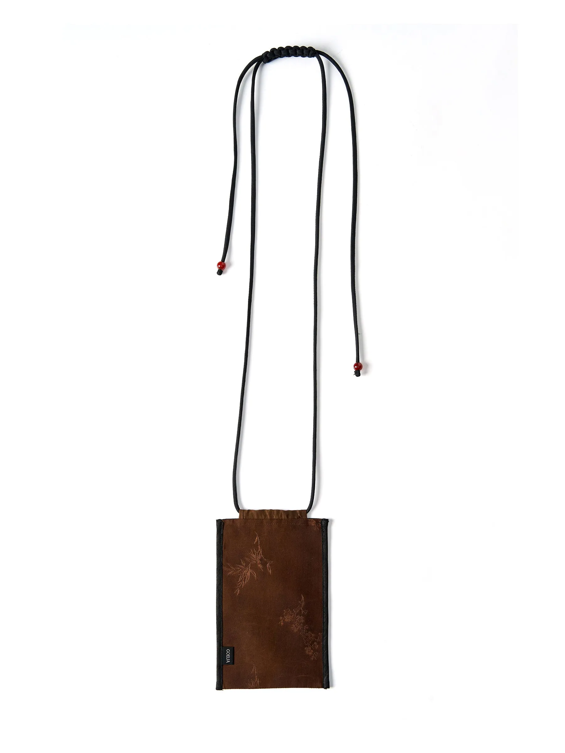 Dual-Color Gambiered Canton Gauze Crossbody Phone Bag sold by Goelia