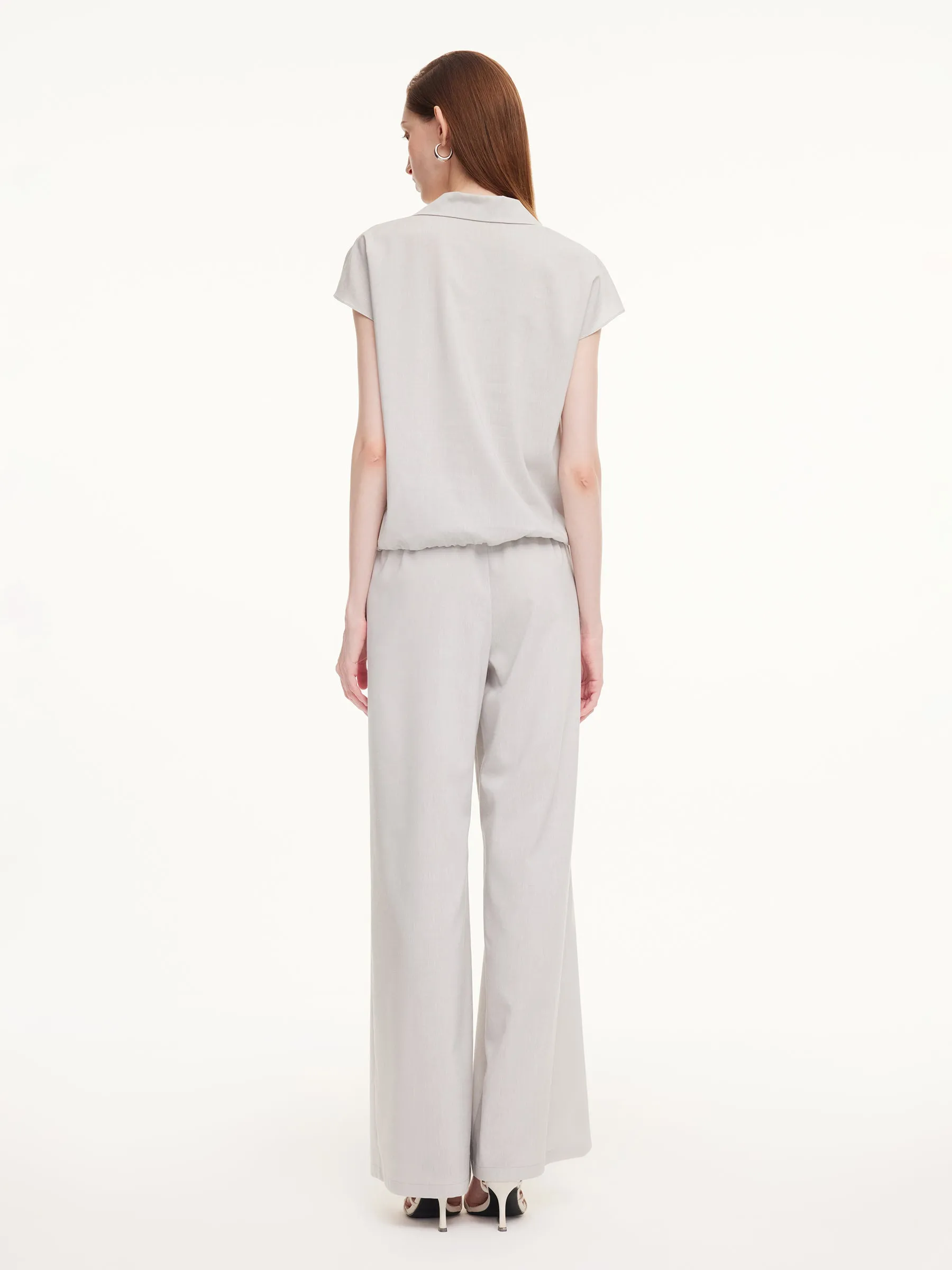 Tencel Linen Blend Top And Pants Two-Piece Set sold by Goelia product image thumbnail 3