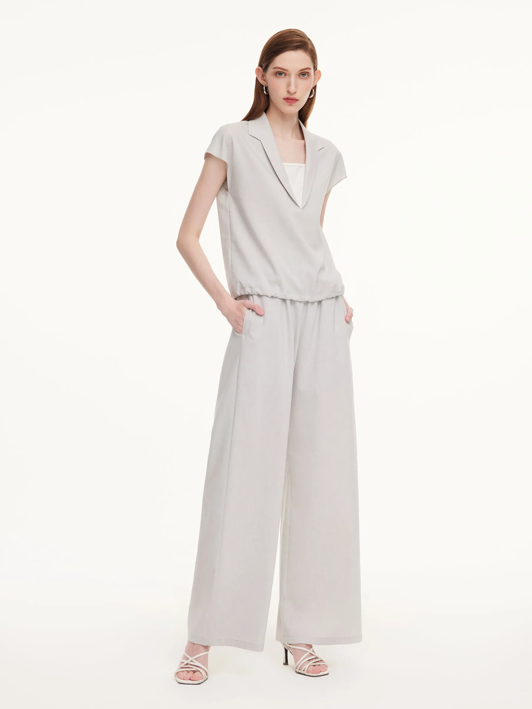 Tencel Linen Blend Top And Pants Two-Piece Set sold by Goelia product image thumbnail 2