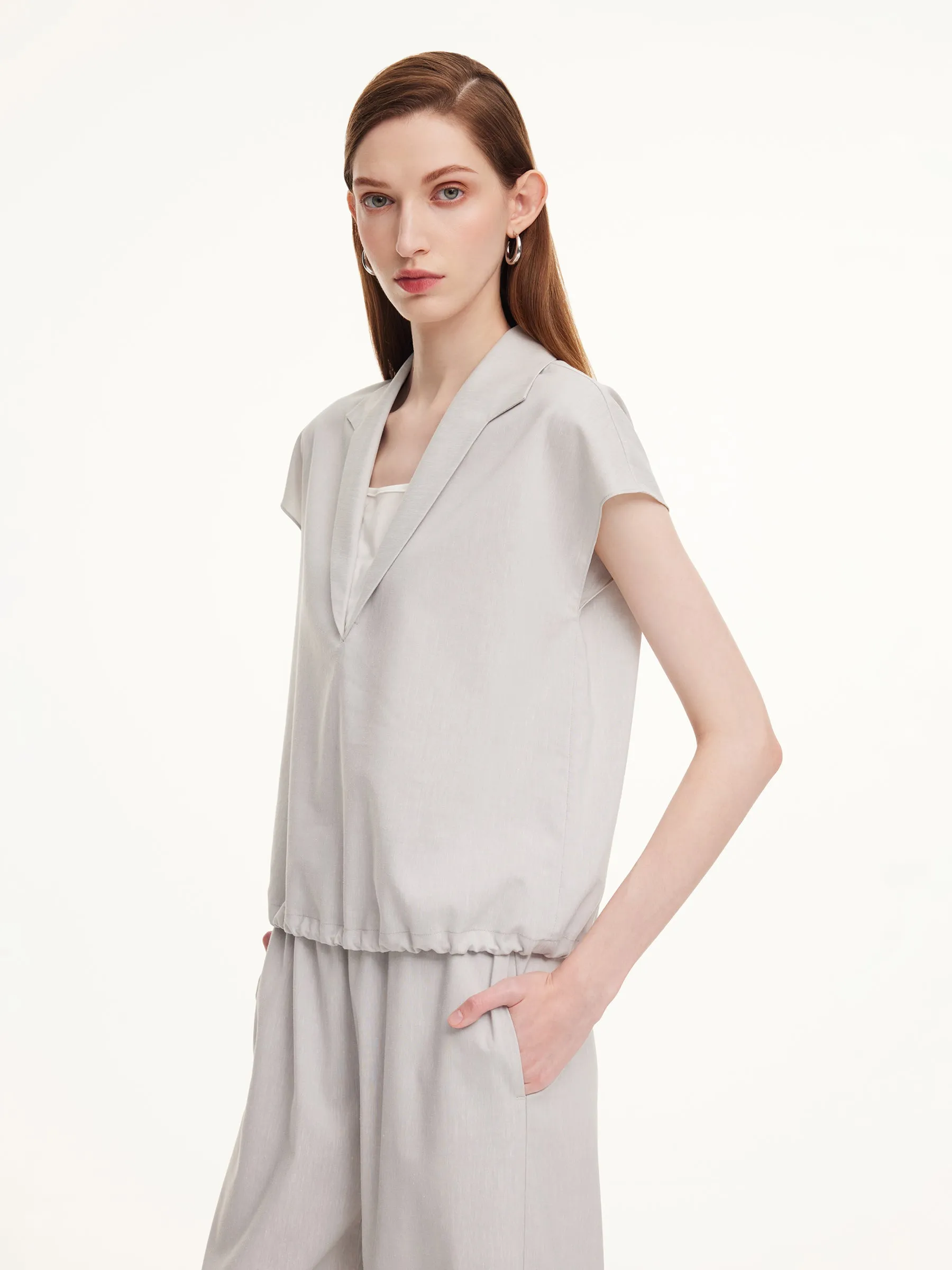 Tencel Linen Blend Top And Pants Two-Piece Set sold by Goelia product image thumbnail 5