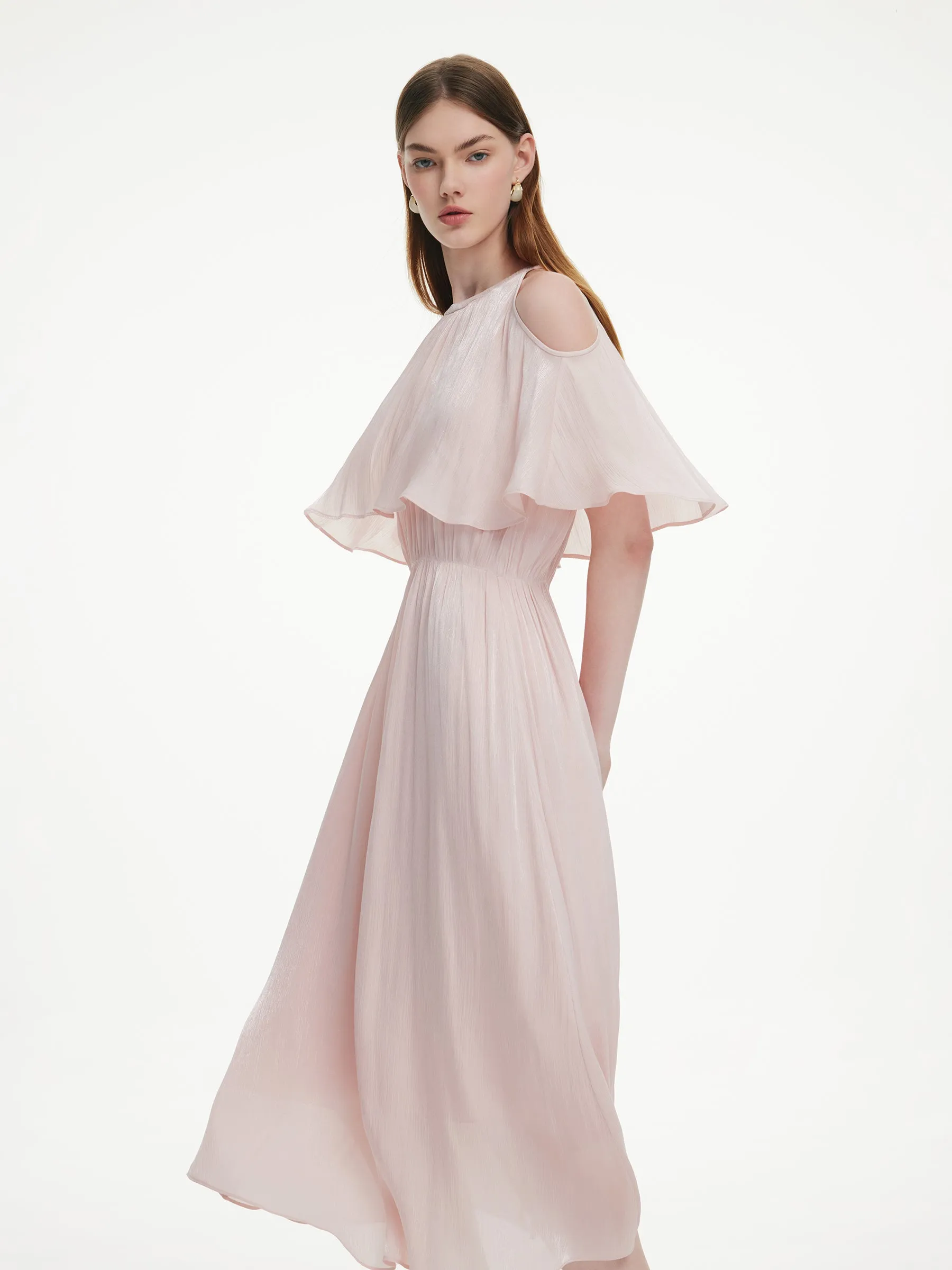 Smoky Pink Halter Neck Women Maxi Dress sold by Goelia product image thumbnail 5