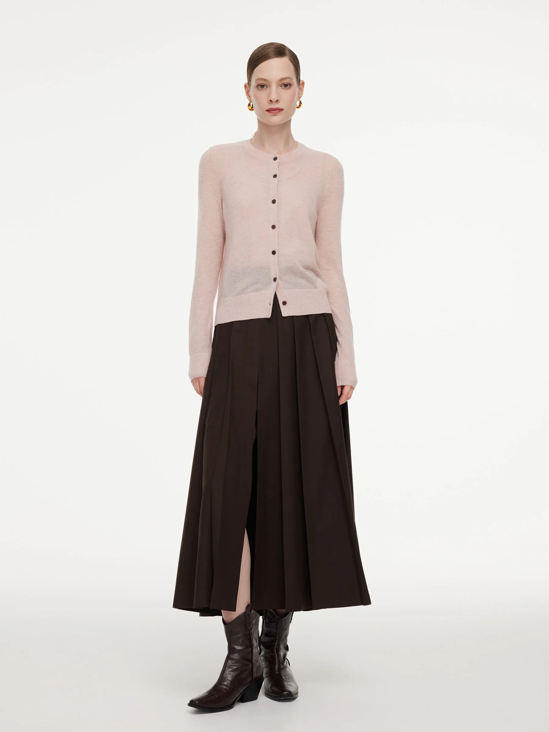 Wool Blend Cardigan And Tank Top Two-Piece Set sold by Goelia product image thumbnail 4