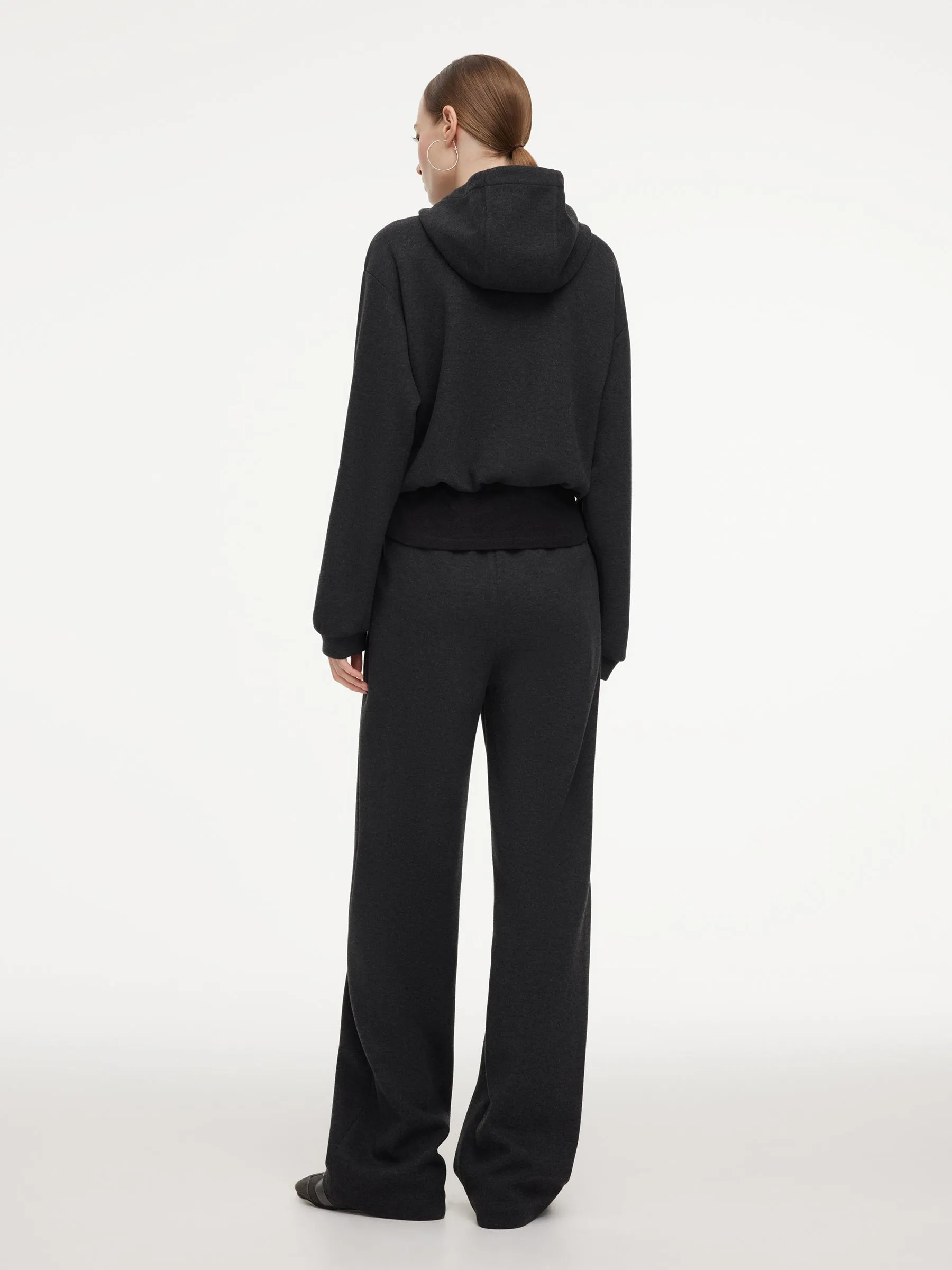 Half-Zip Hooded Knit Top And Pants Two-Piece Set sold by Goelia product image thumbnail 4