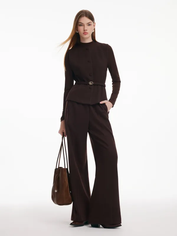 [Preview] Vest & Knit Top & Pants Three-Piece Set With Belt made by Goelia