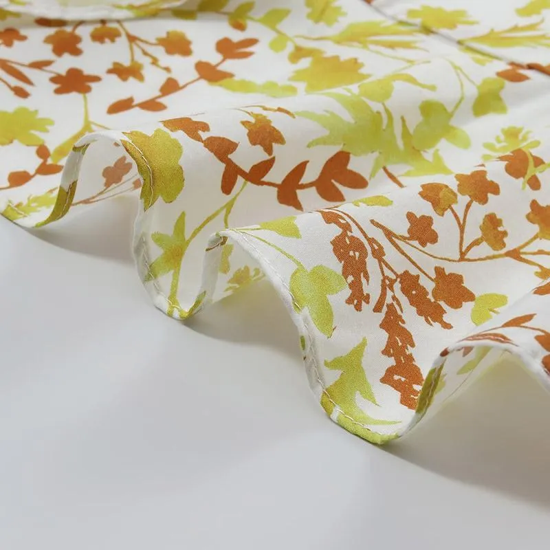 Silk And Cotton Floral Print Wrap Maxi Dress sold by Goelia product image thumbnail 5